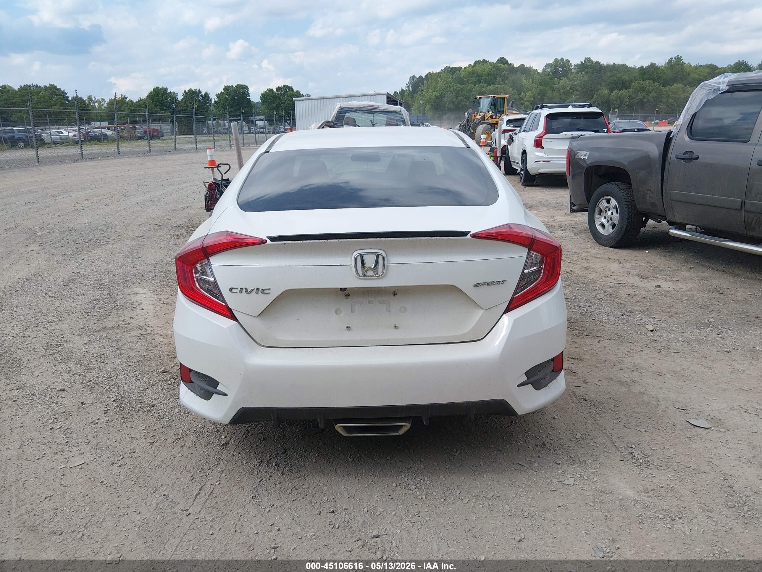 2021 Honda Civic Sport Белый vin: 2HGFC2F85MH500295