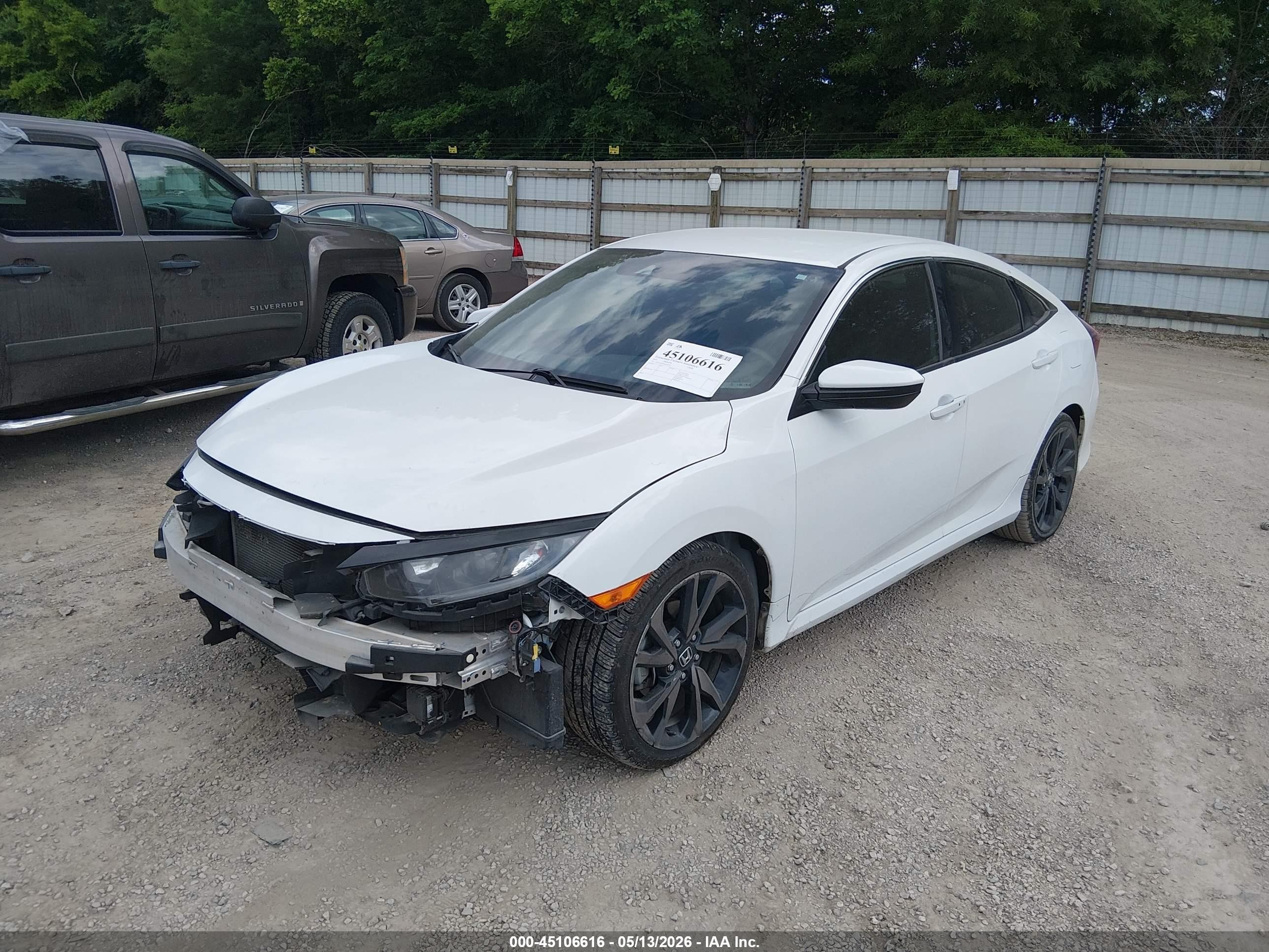 2021 Honda Civic Sport Белый vin: 2HGFC2F85MH500295