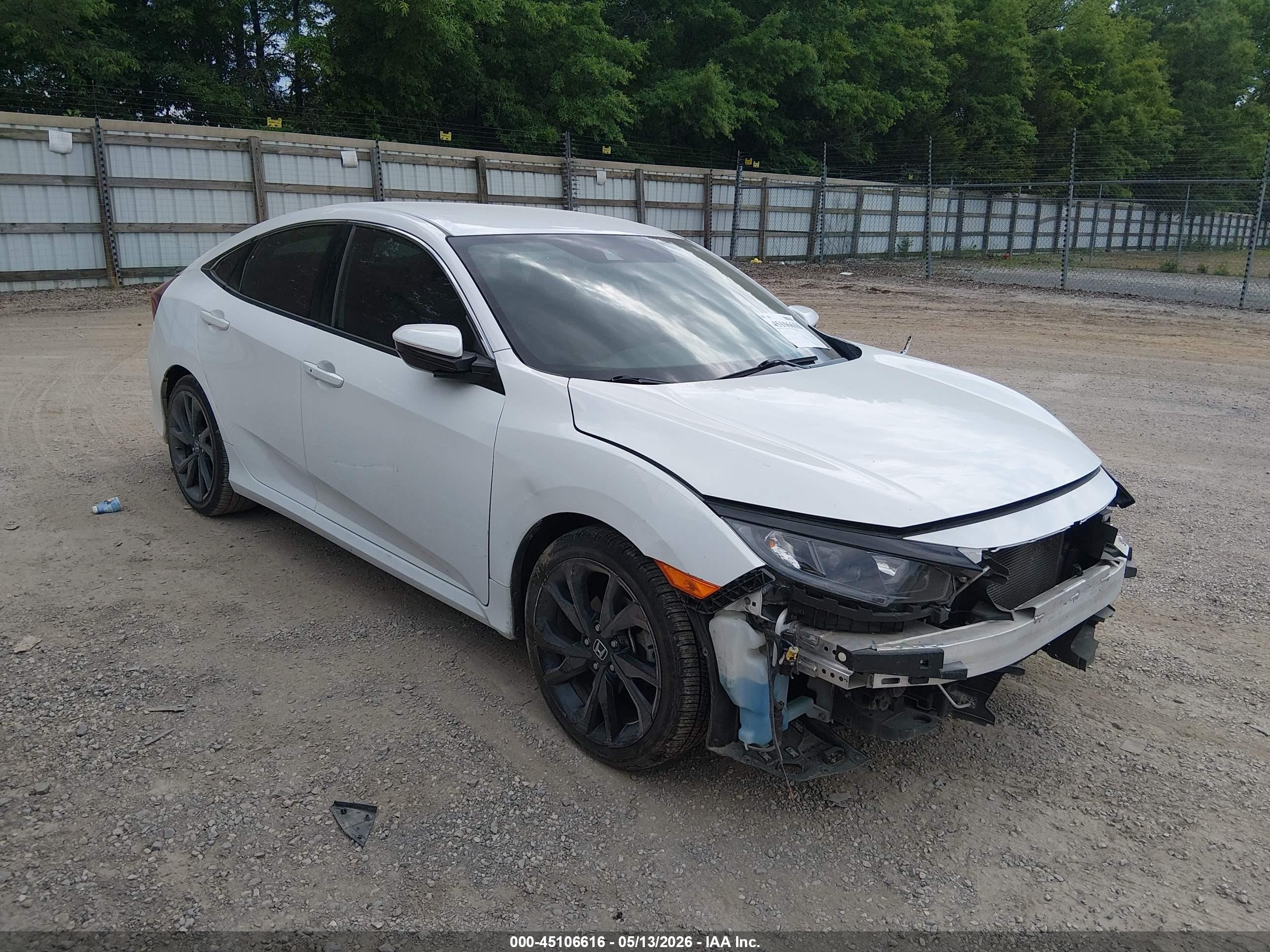 2021 Honda Civic Sport Белый vin: 2HGFC2F85MH500295