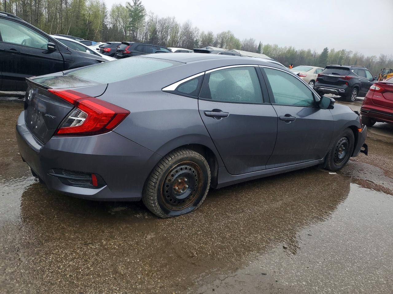 2019 Honda Civic Sport Gray vin: 2HGFC2F86KH016049