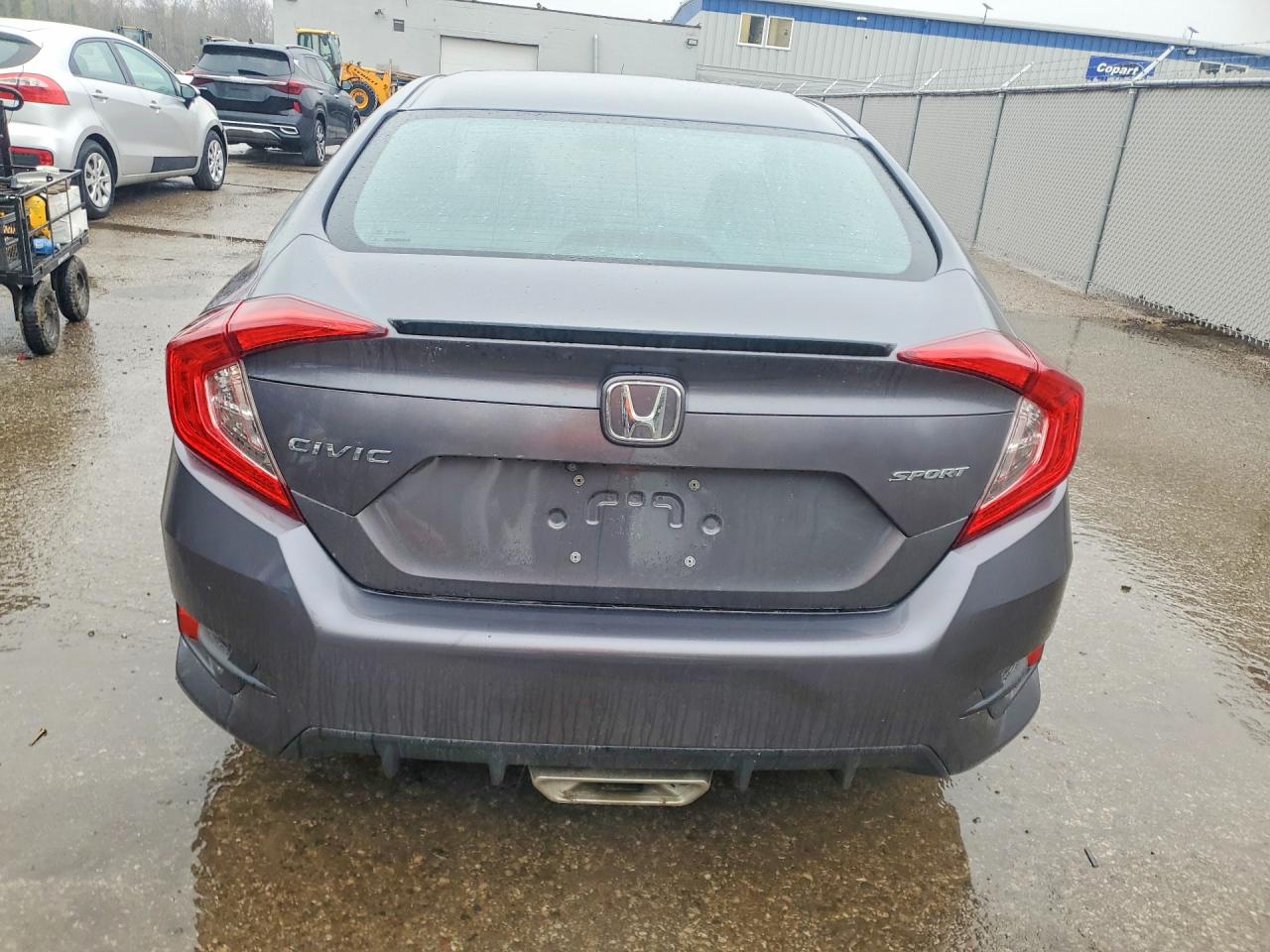 2019 Honda Civic Sport Gray vin: 2HGFC2F86KH016049
