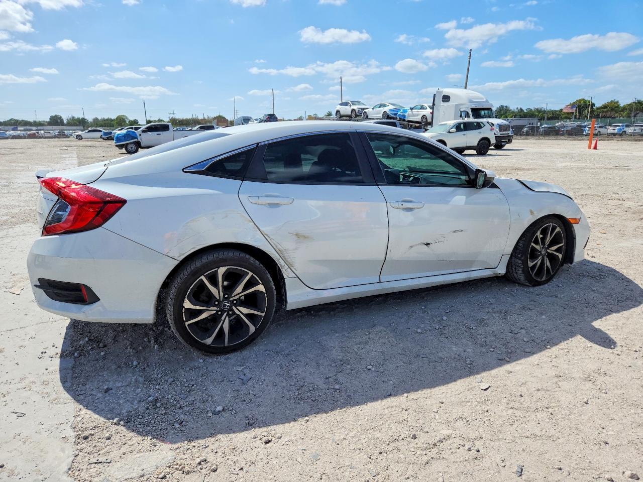 2020 Honda Civic Sport White vin: 2HGFC2F86LH514446