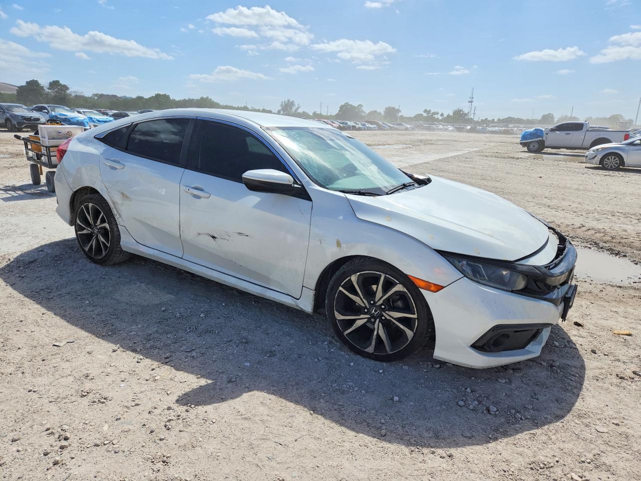 2020 Honda Civic Sport White vin: 2HGFC2F86LH514446
