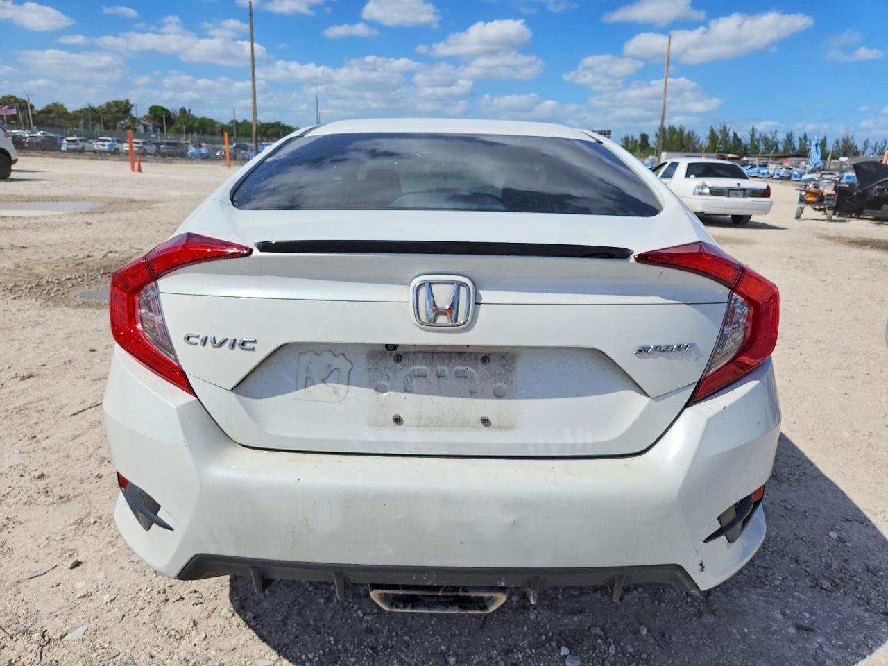2020 Honda Civic Sport White vin: 2HGFC2F86LH514446