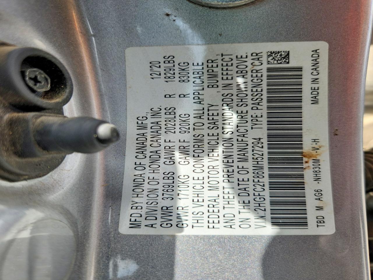 2021 Honda Civic Sport Silver vin: 2HGFC2F86MH527294