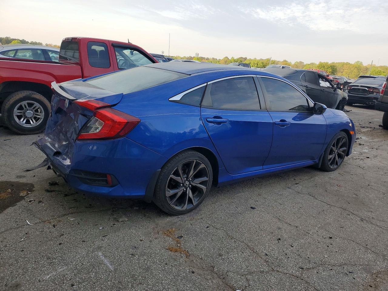 2021 Honda Civic Sport Blue vin: 2HGFC2F86MH527540