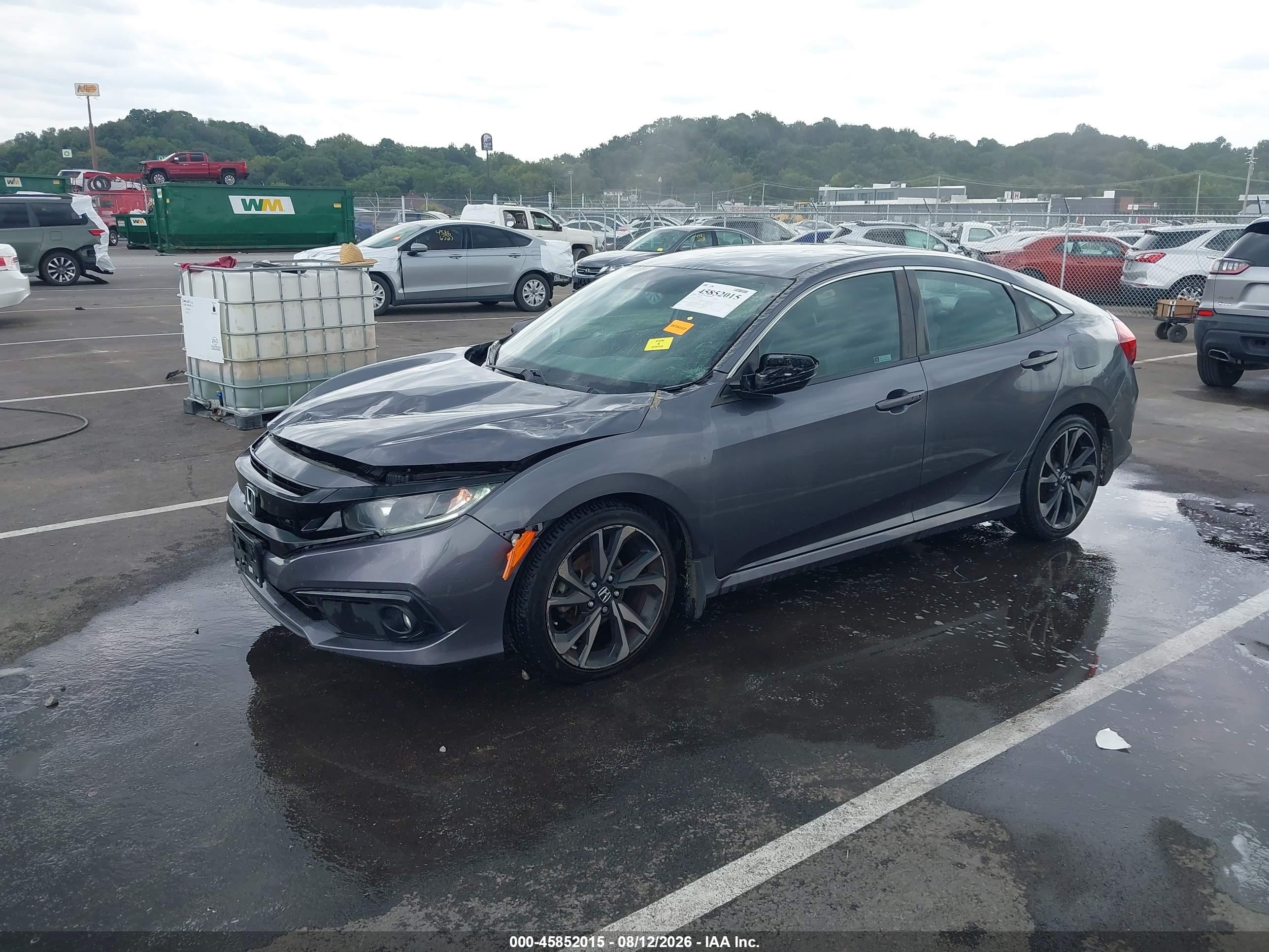 2020 Honda Civic Sport Серый vin: 2HGFC2F87LH513287