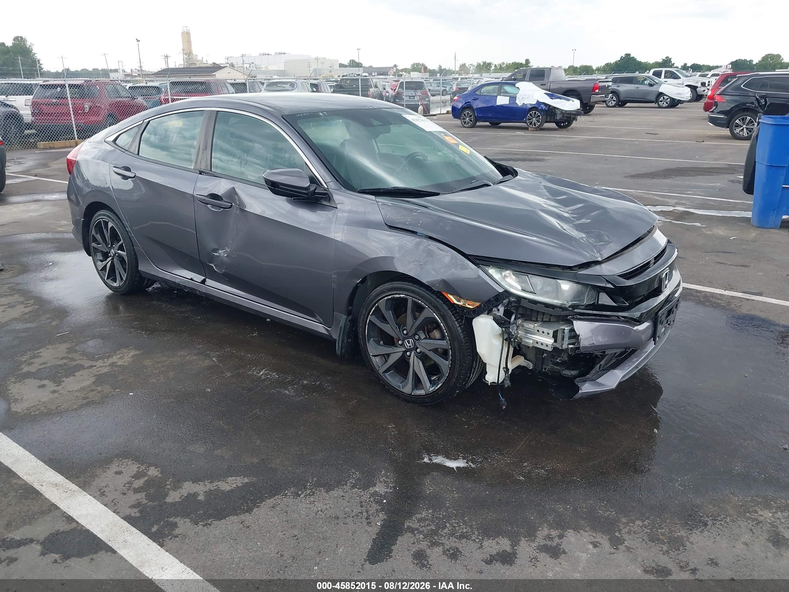 2020 Honda Civic Sport Серый vin: 2HGFC2F87LH513287