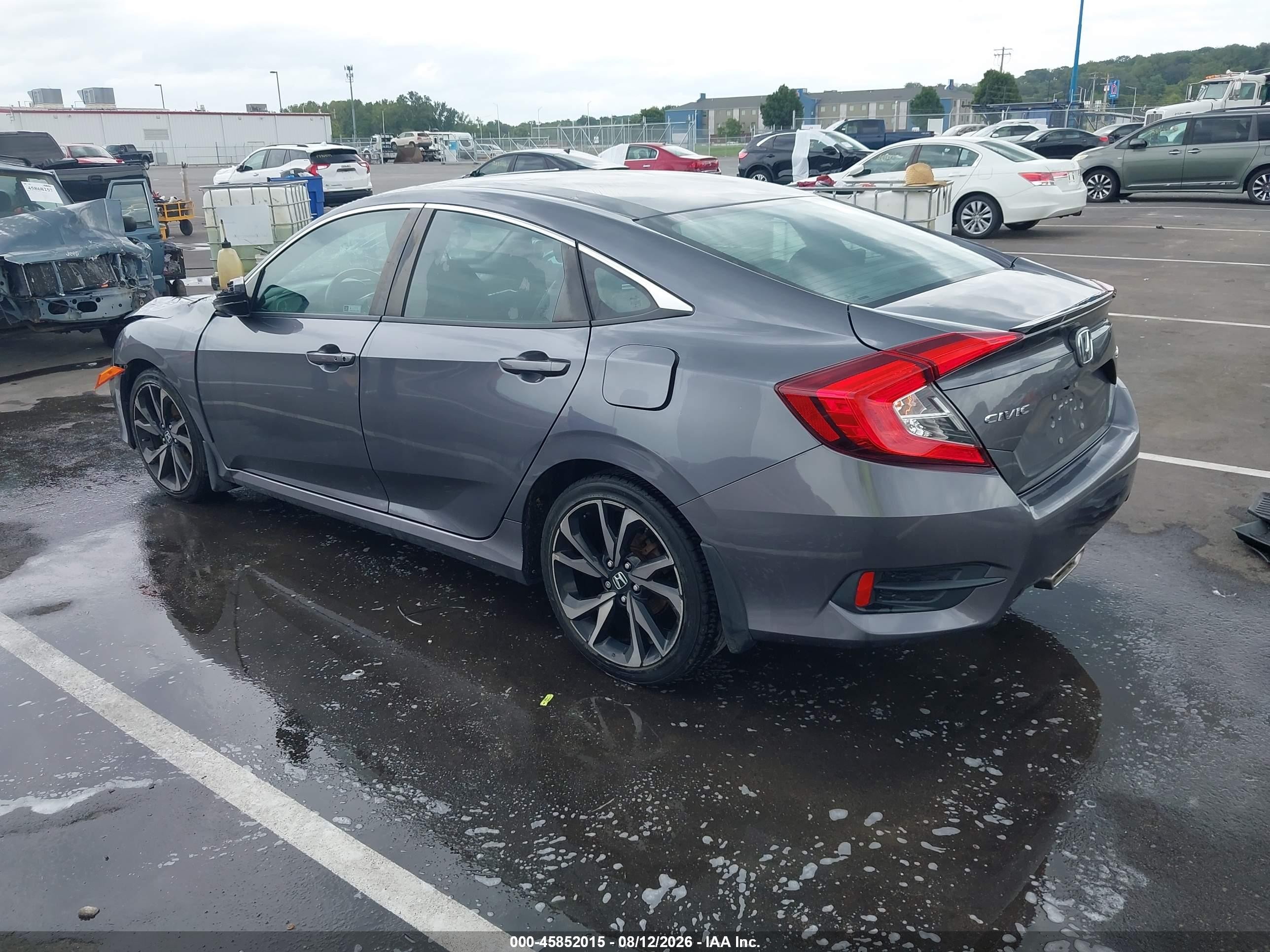 2020 Honda Civic Sport Серый vin: 2HGFC2F87LH513287