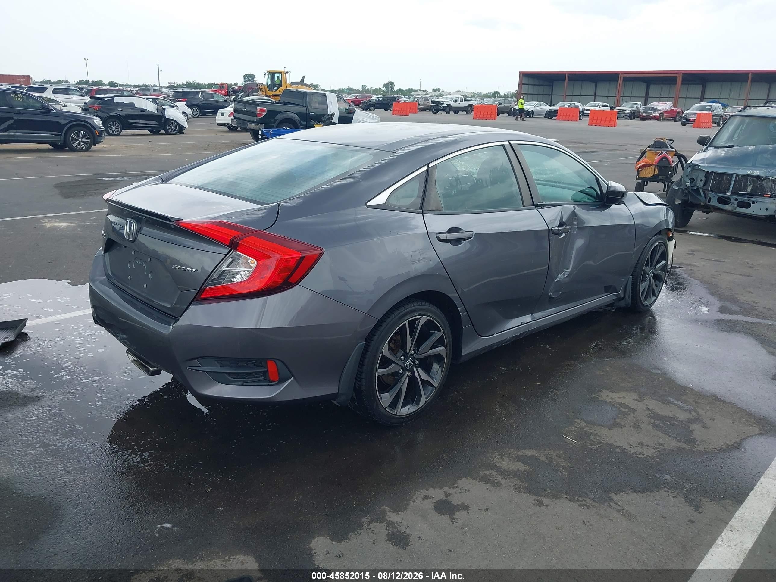2020 Honda Civic Sport Серый vin: 2HGFC2F87LH513287