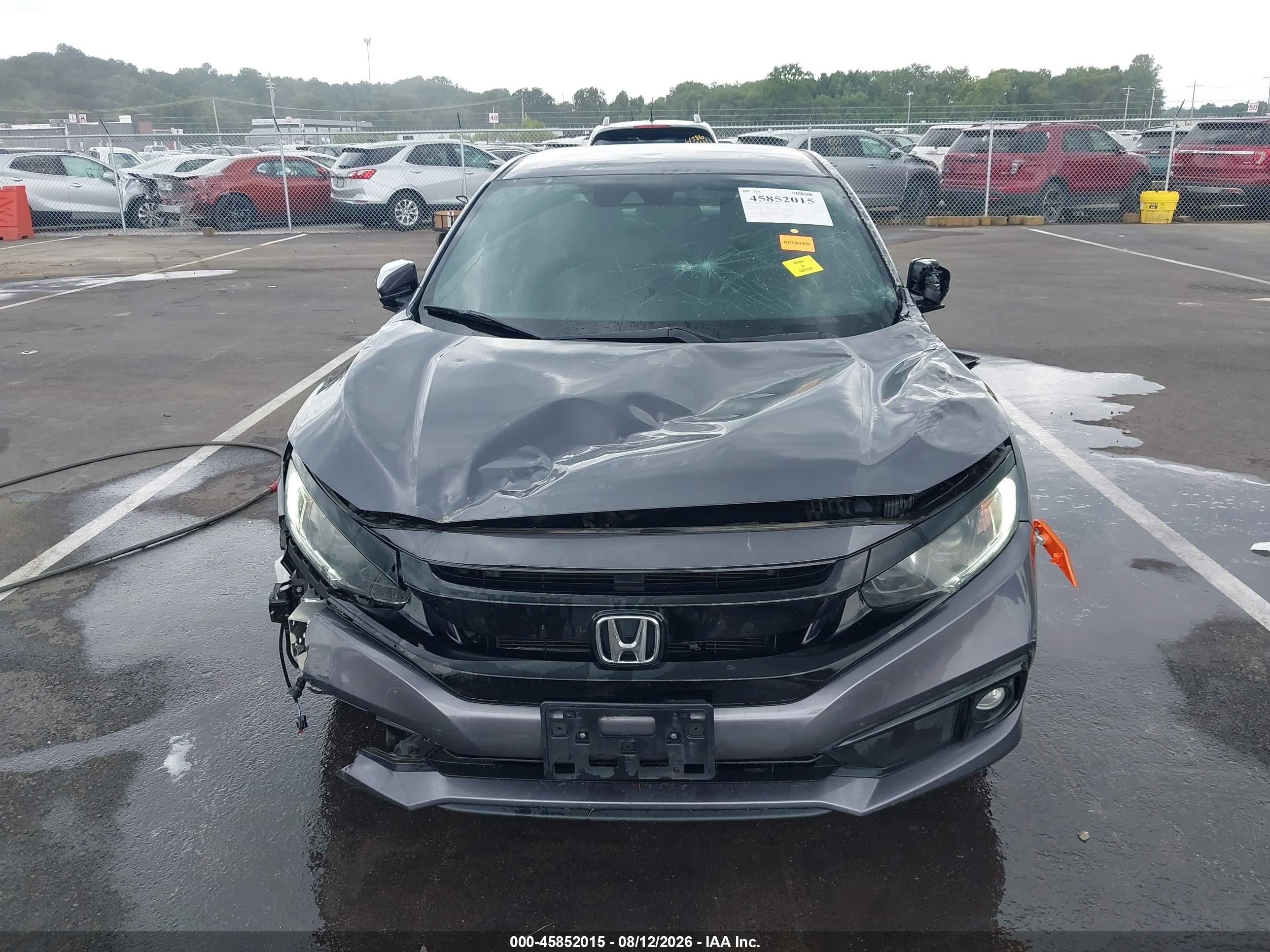 2020 Honda Civic Sport Серый vin: 2HGFC2F87LH513287