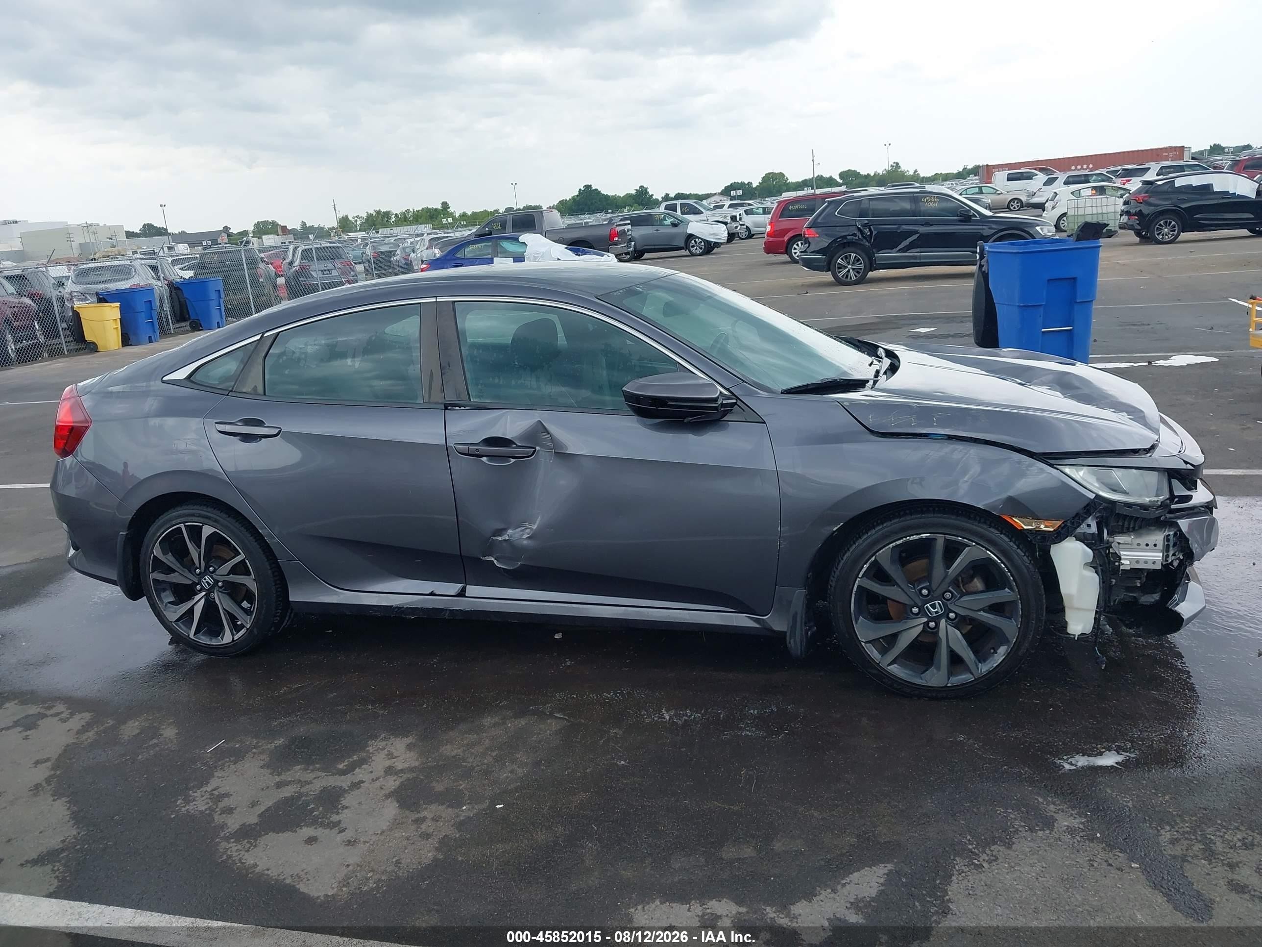 2020 Honda Civic Sport Серый vin: 2HGFC2F87LH513287