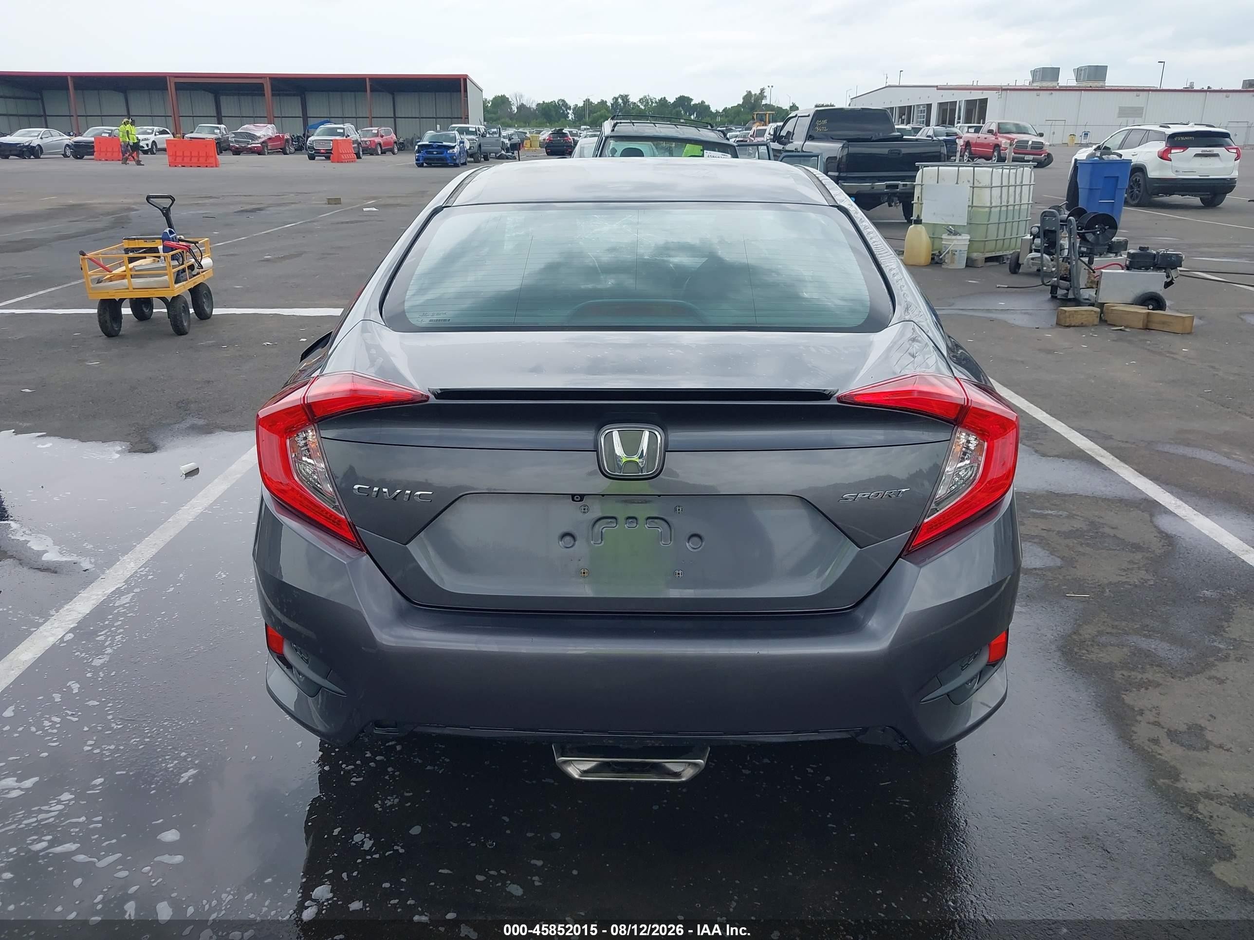 2020 Honda Civic Sport Серый vin: 2HGFC2F87LH513287