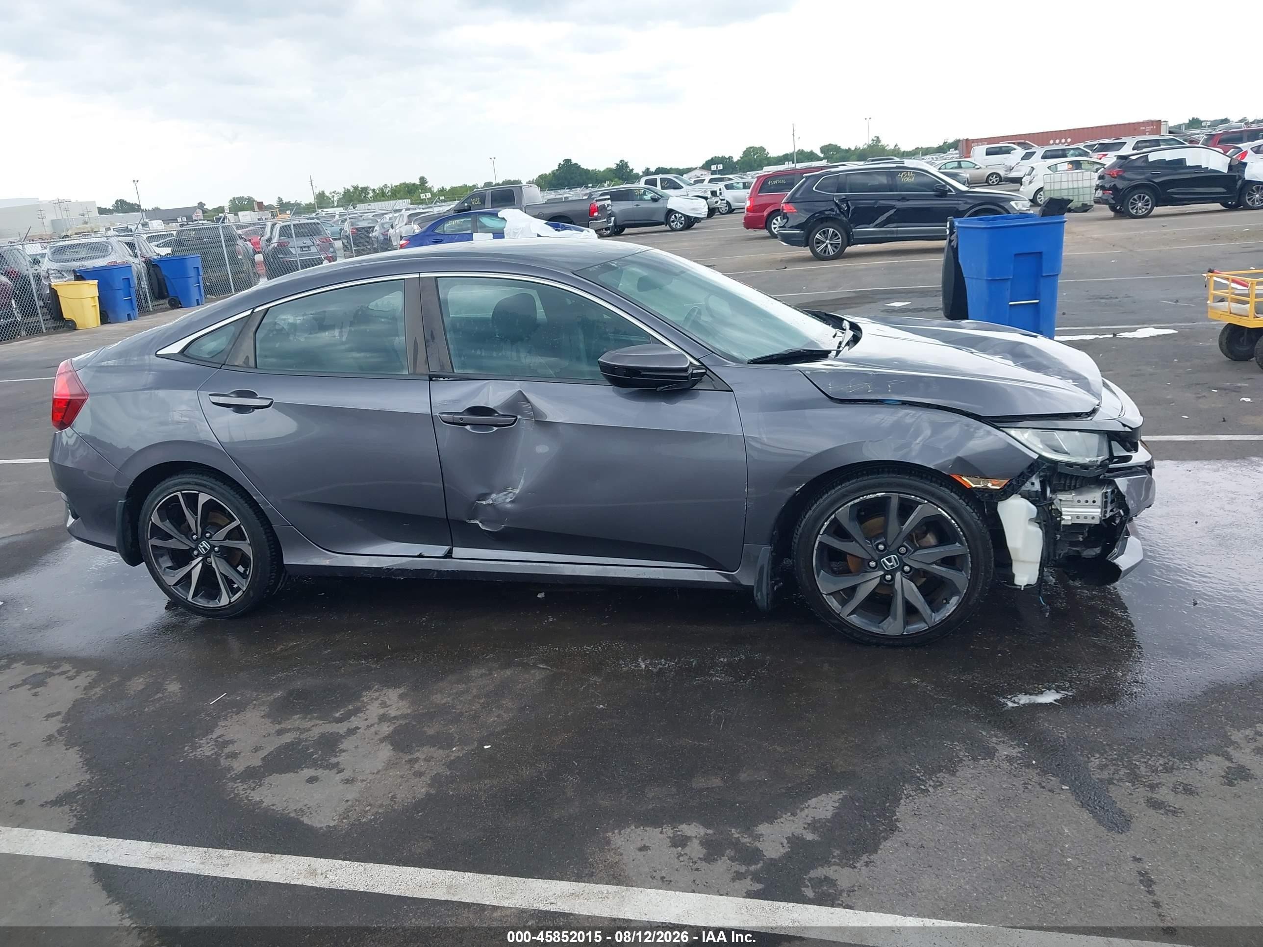 2020 Honda Civic Sport Серый vin: 2HGFC2F87LH513287