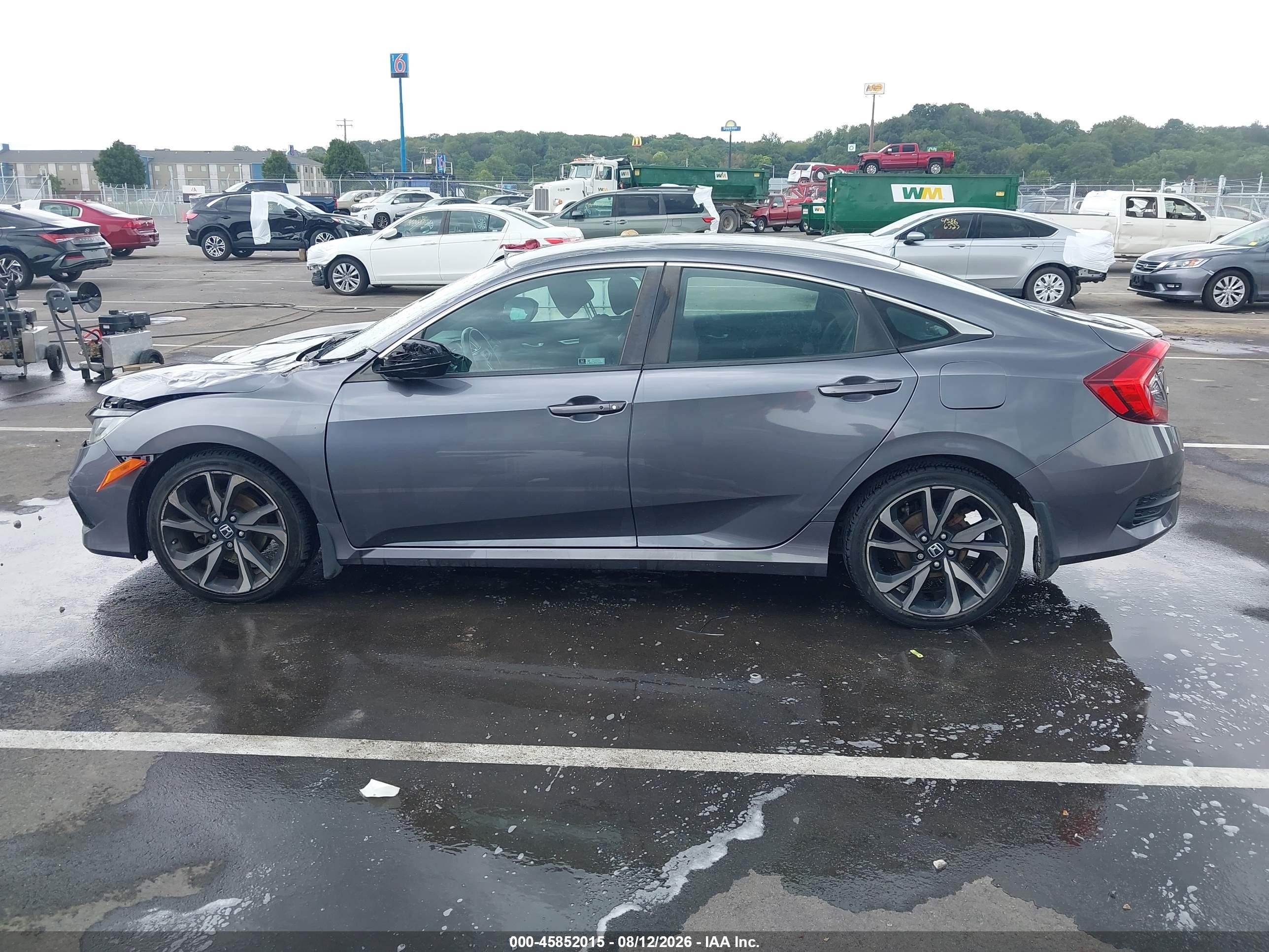 2020 Honda Civic Sport Серый vin: 2HGFC2F87LH513287