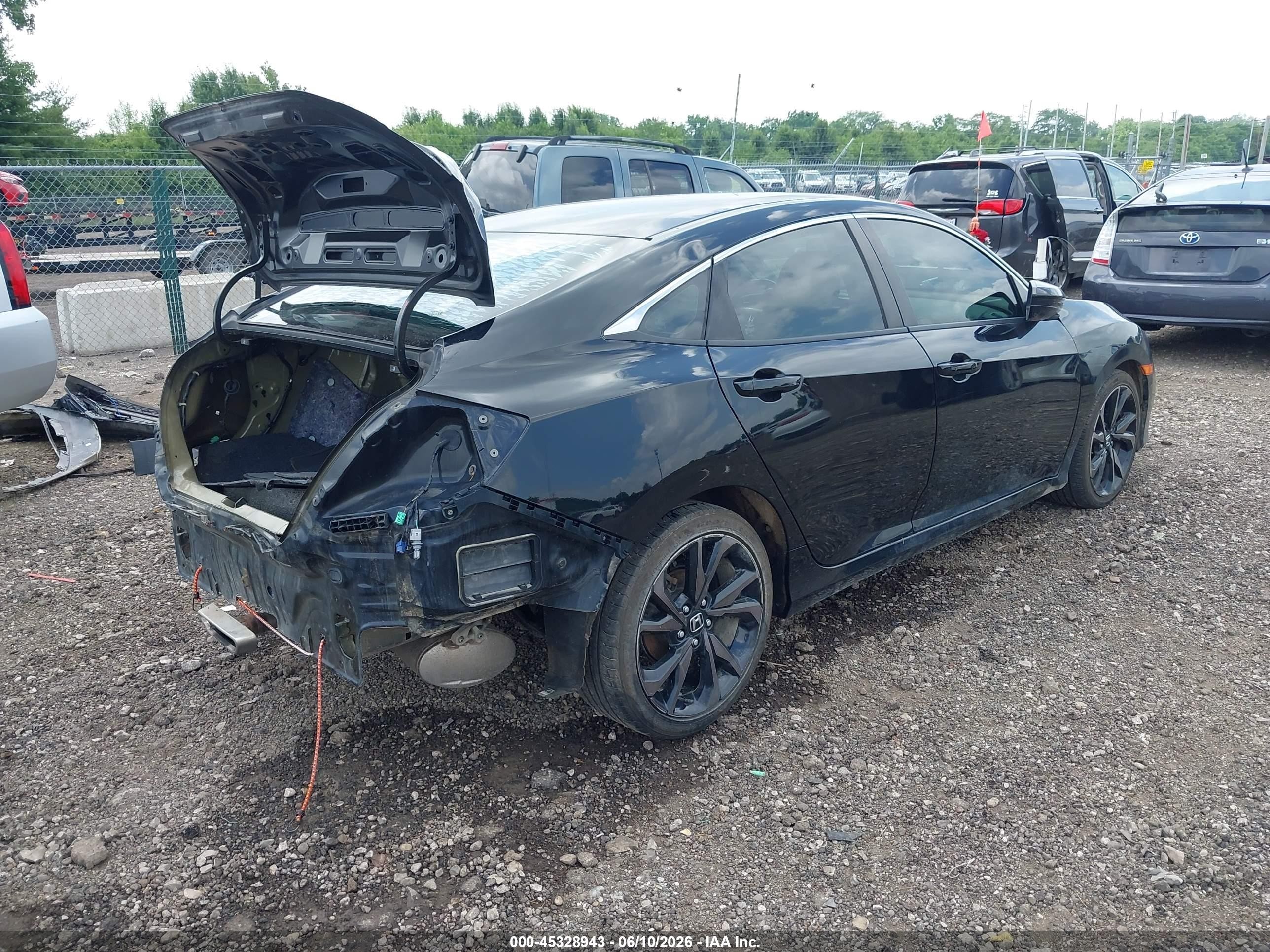 2019 Honda Civic Sport Black vin: 2HGFC2F88KH589728
