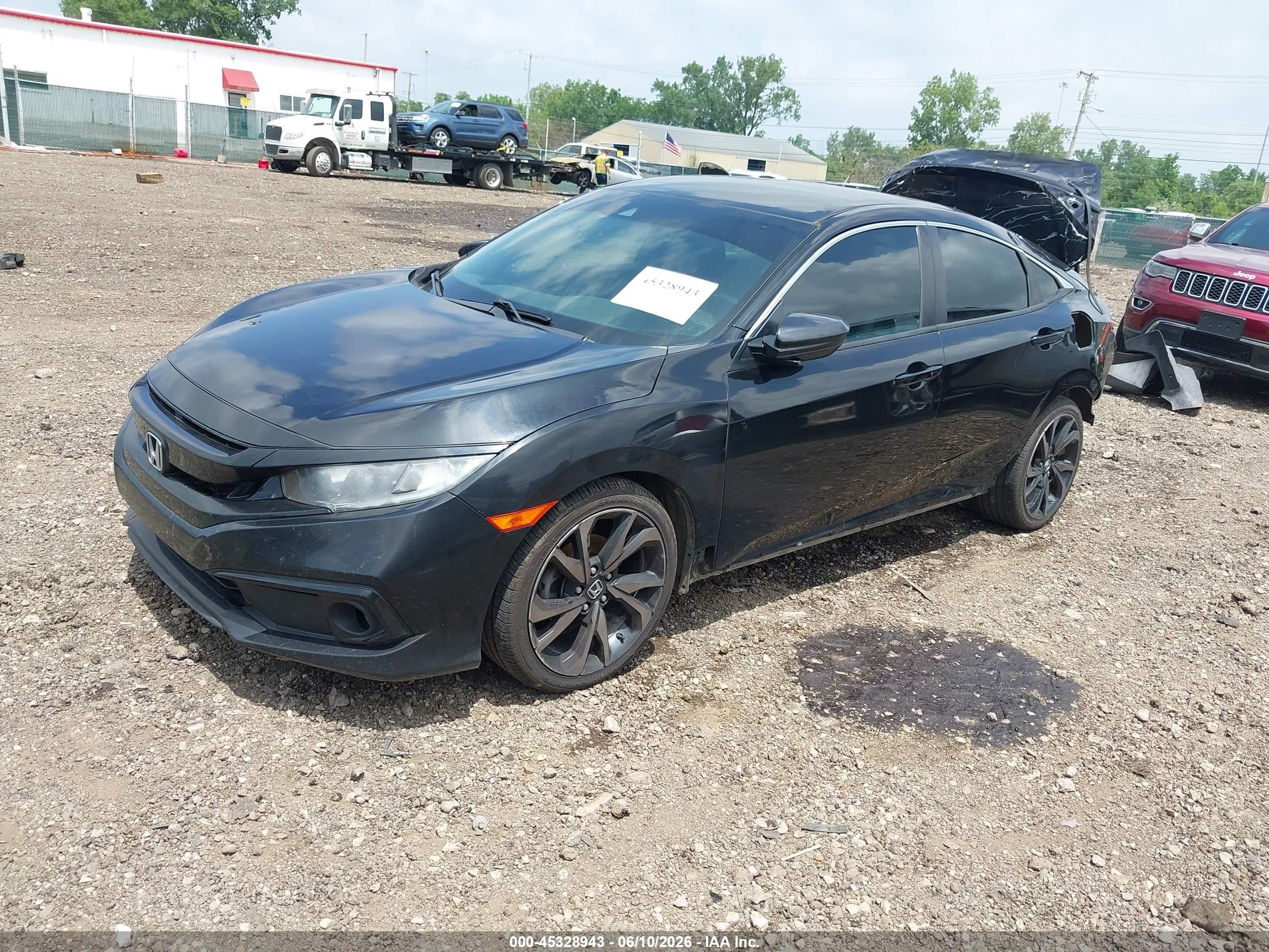 2019 Honda Civic Sport Black vin: 2HGFC2F88KH589728