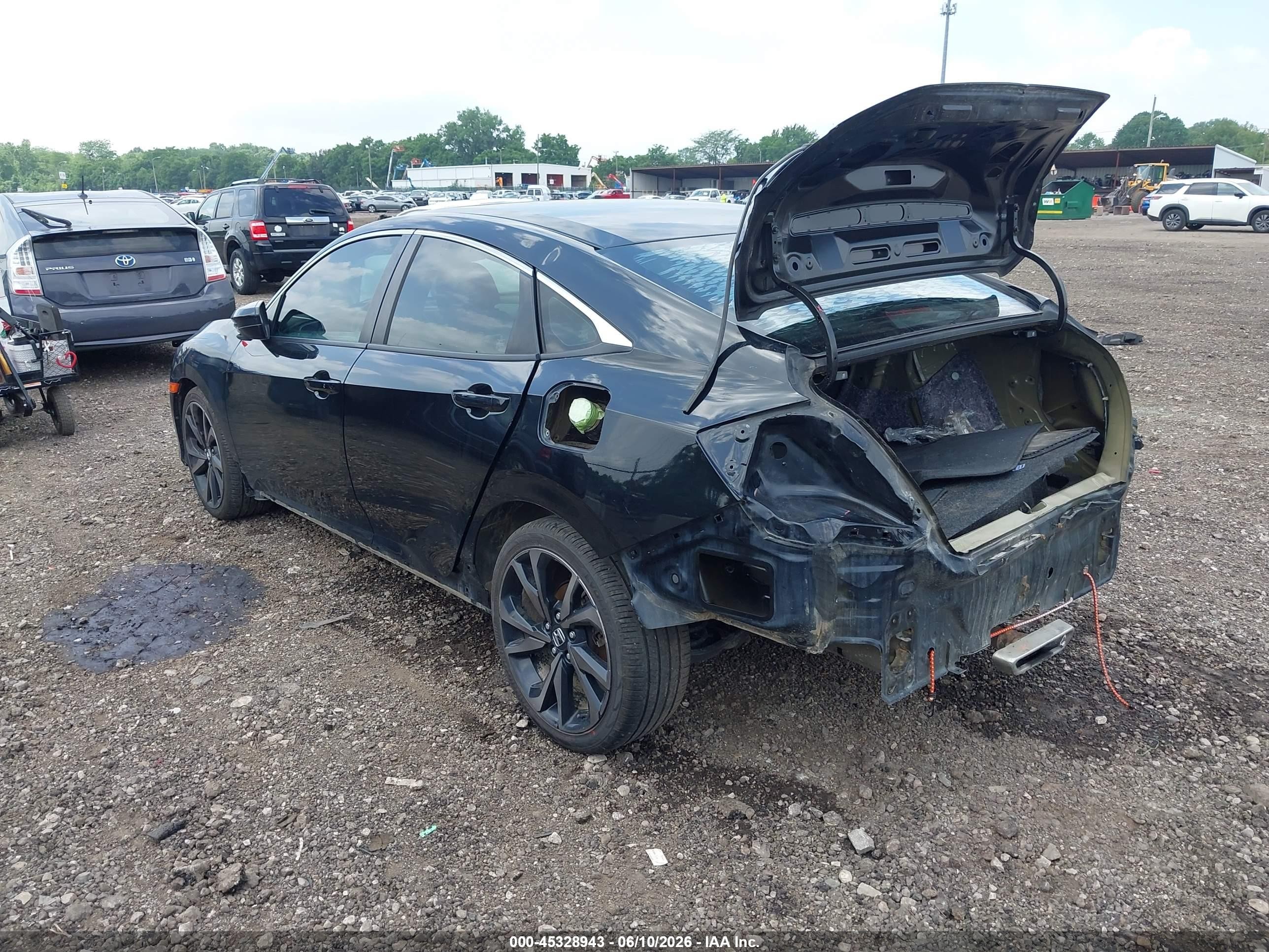 2019 Honda Civic Sport Black vin: 2HGFC2F88KH589728