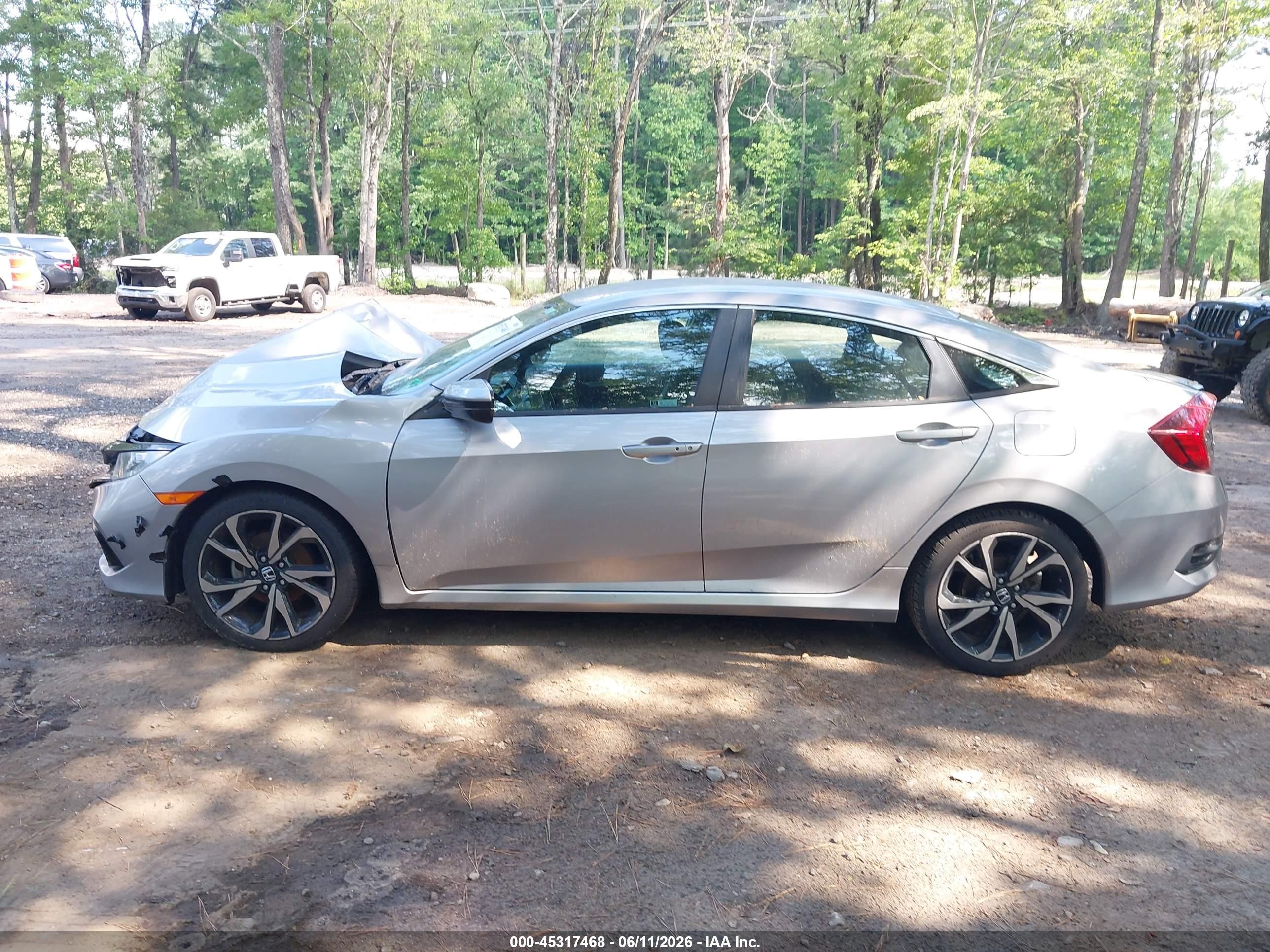 2019 Honda Civic Sport Gray vin: 2HGFC2F88KH600758