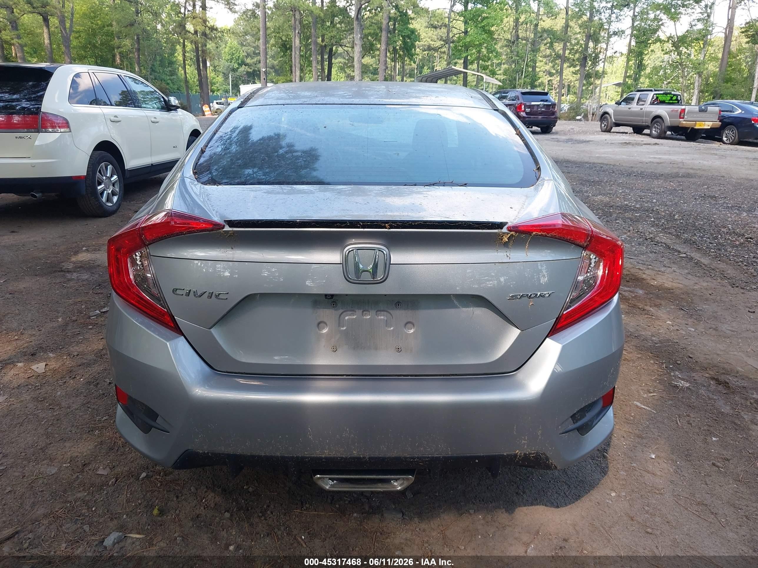 2019 Honda Civic Sport Gray vin: 2HGFC2F88KH600758