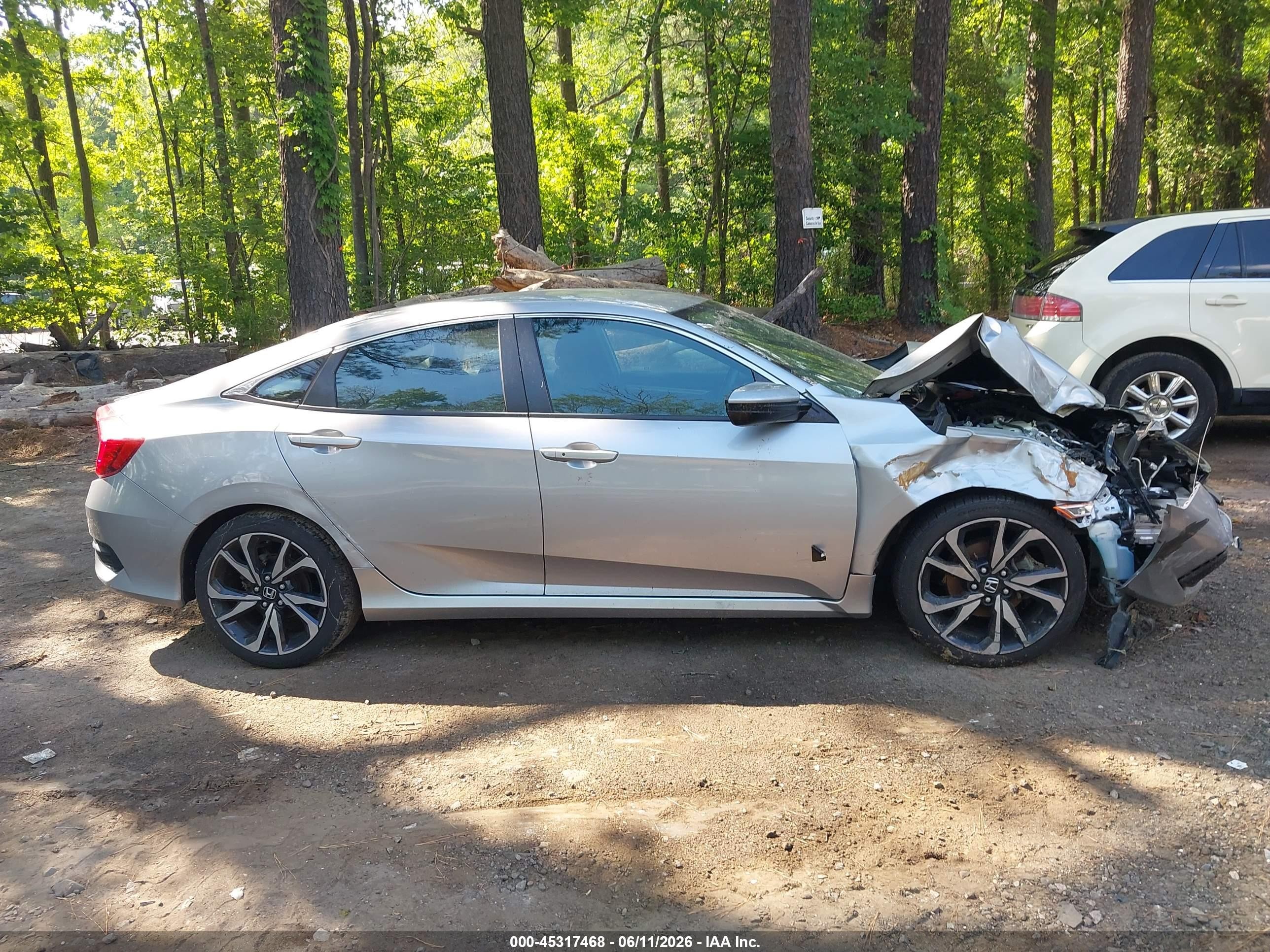 2019 Honda Civic Sport Gray vin: 2HGFC2F88KH600758
