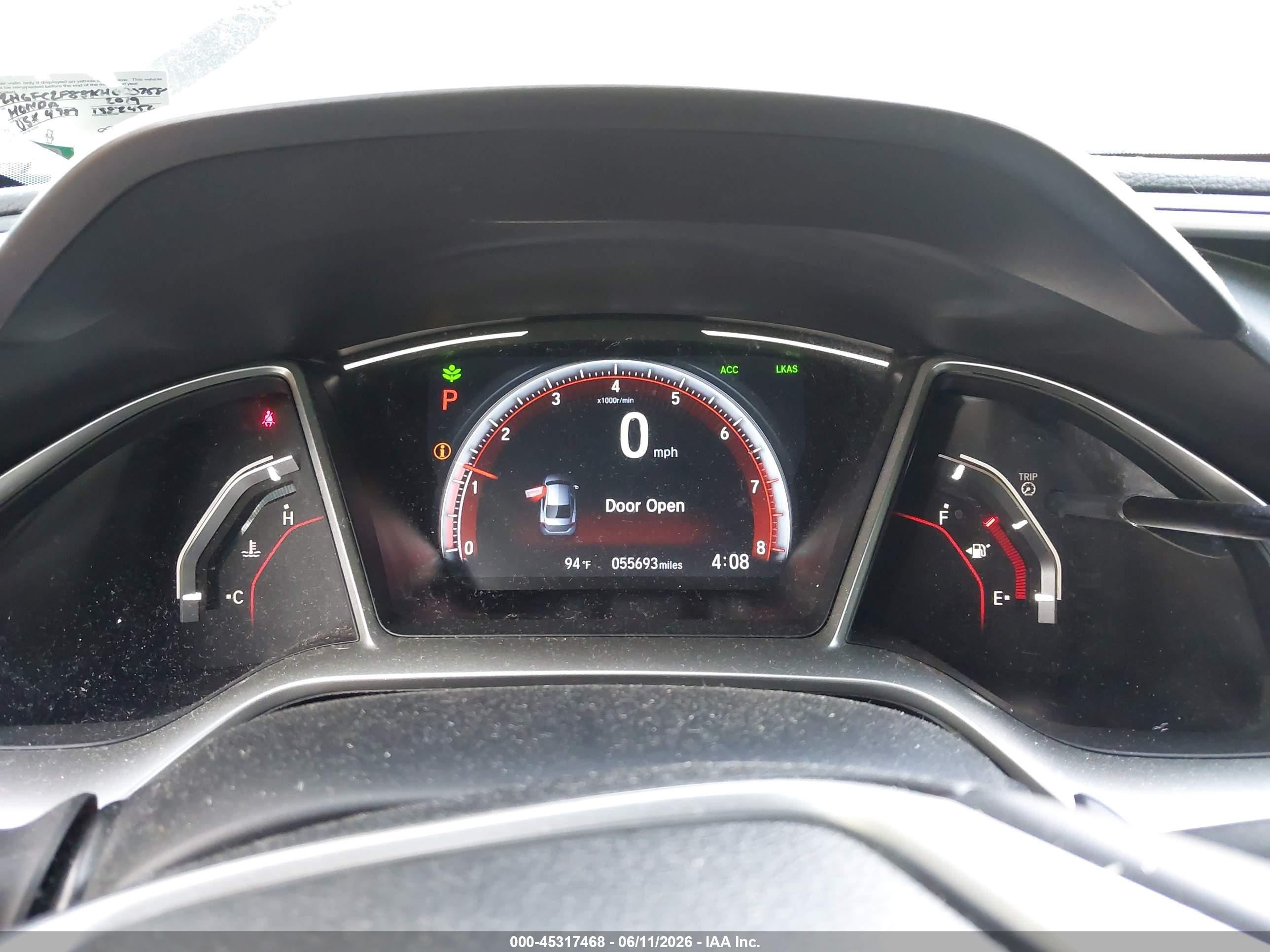2019 Honda Civic Sport Gray vin: 2HGFC2F88KH600758
