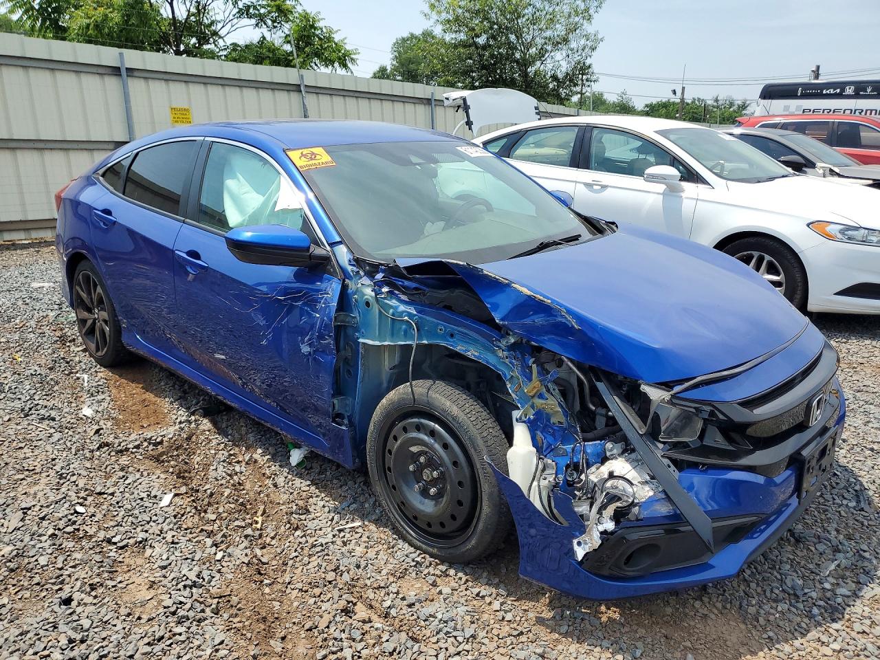 2020 Honda Civic Sport Blue vin: 2HGFC2F88LH525898
