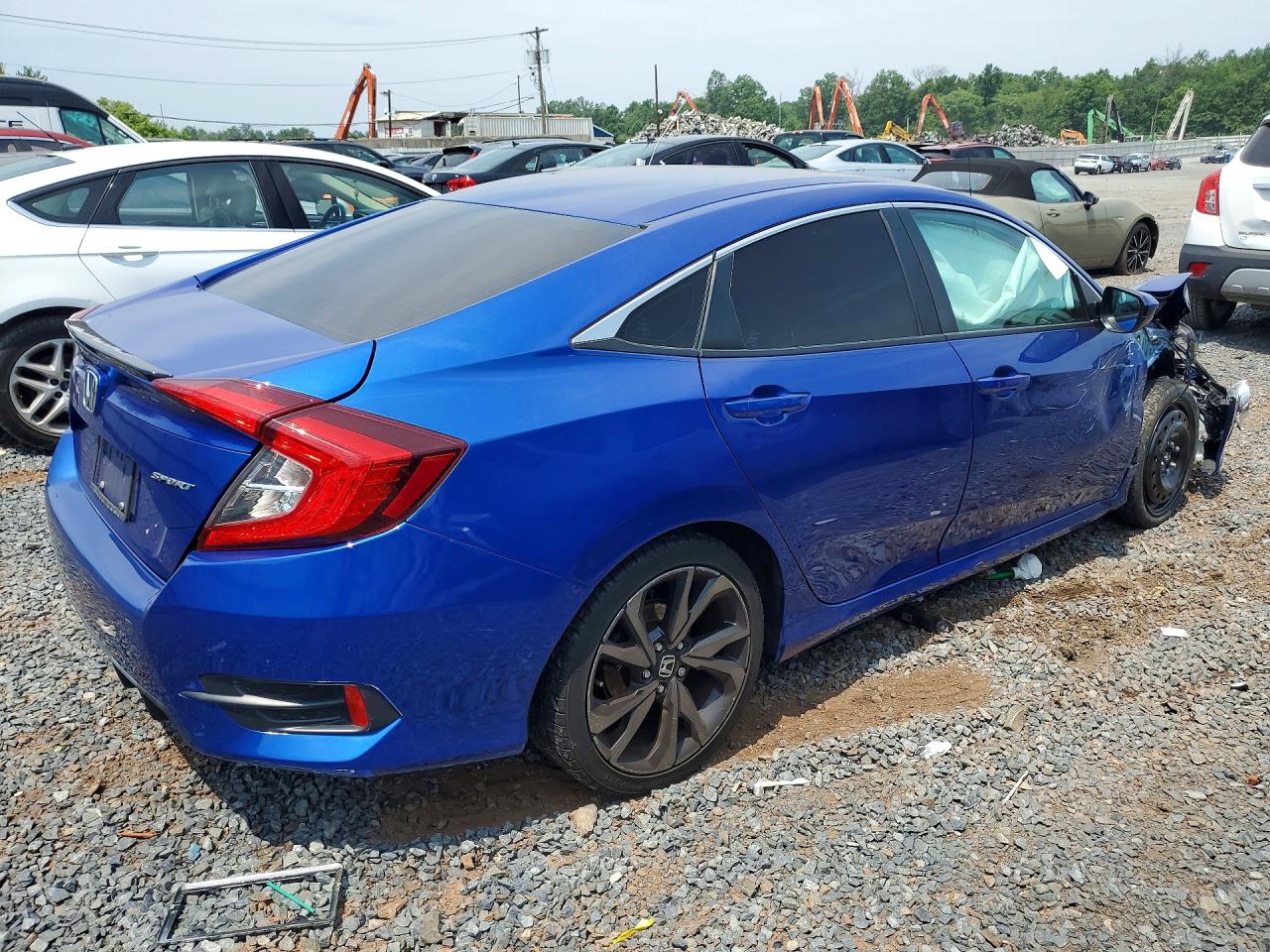 2020 Honda Civic Sport Blue vin: 2HGFC2F88LH525898