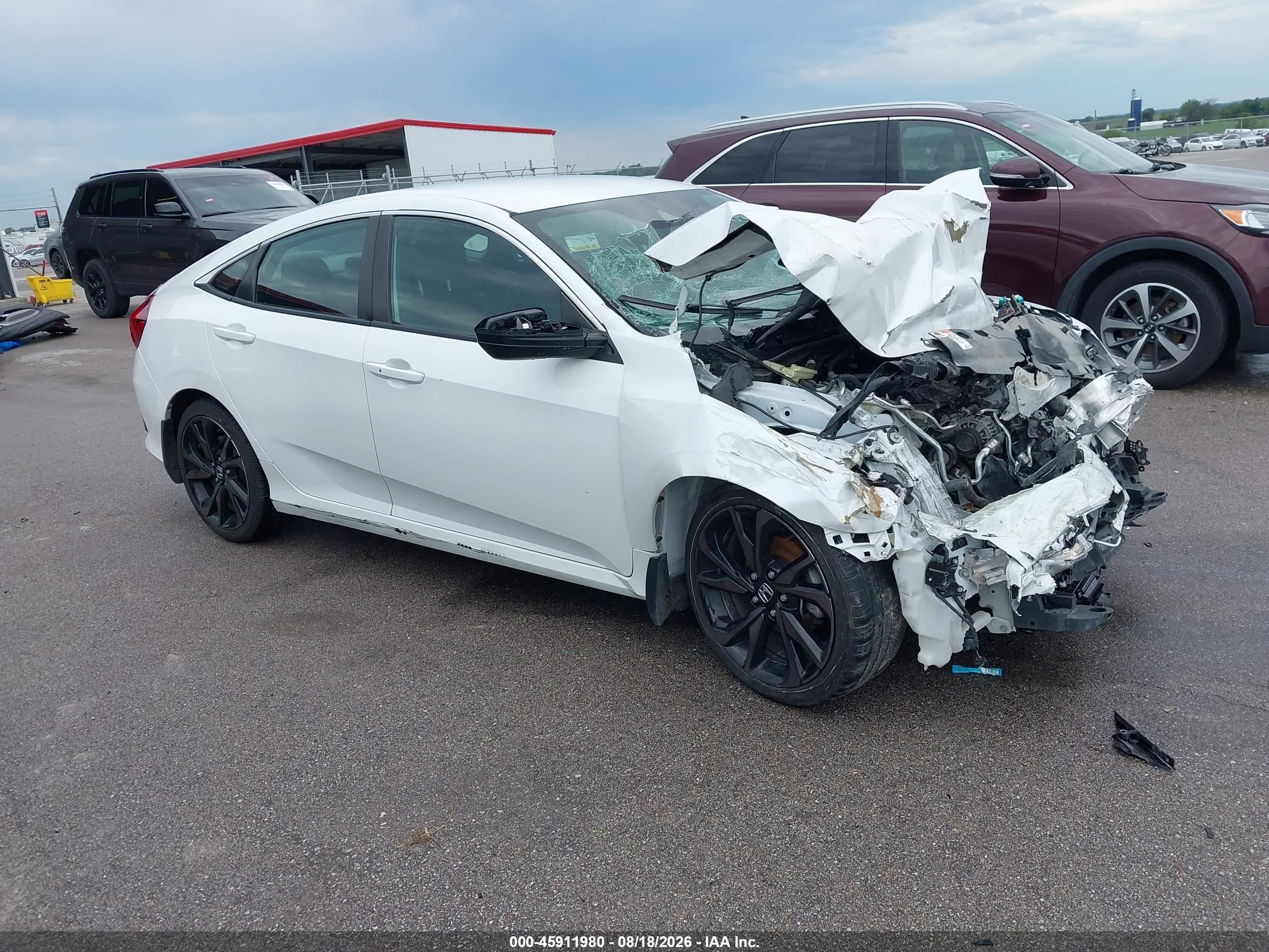 2020 Honda Civic Sport Белый vin: 2HGFC2F88LH602088