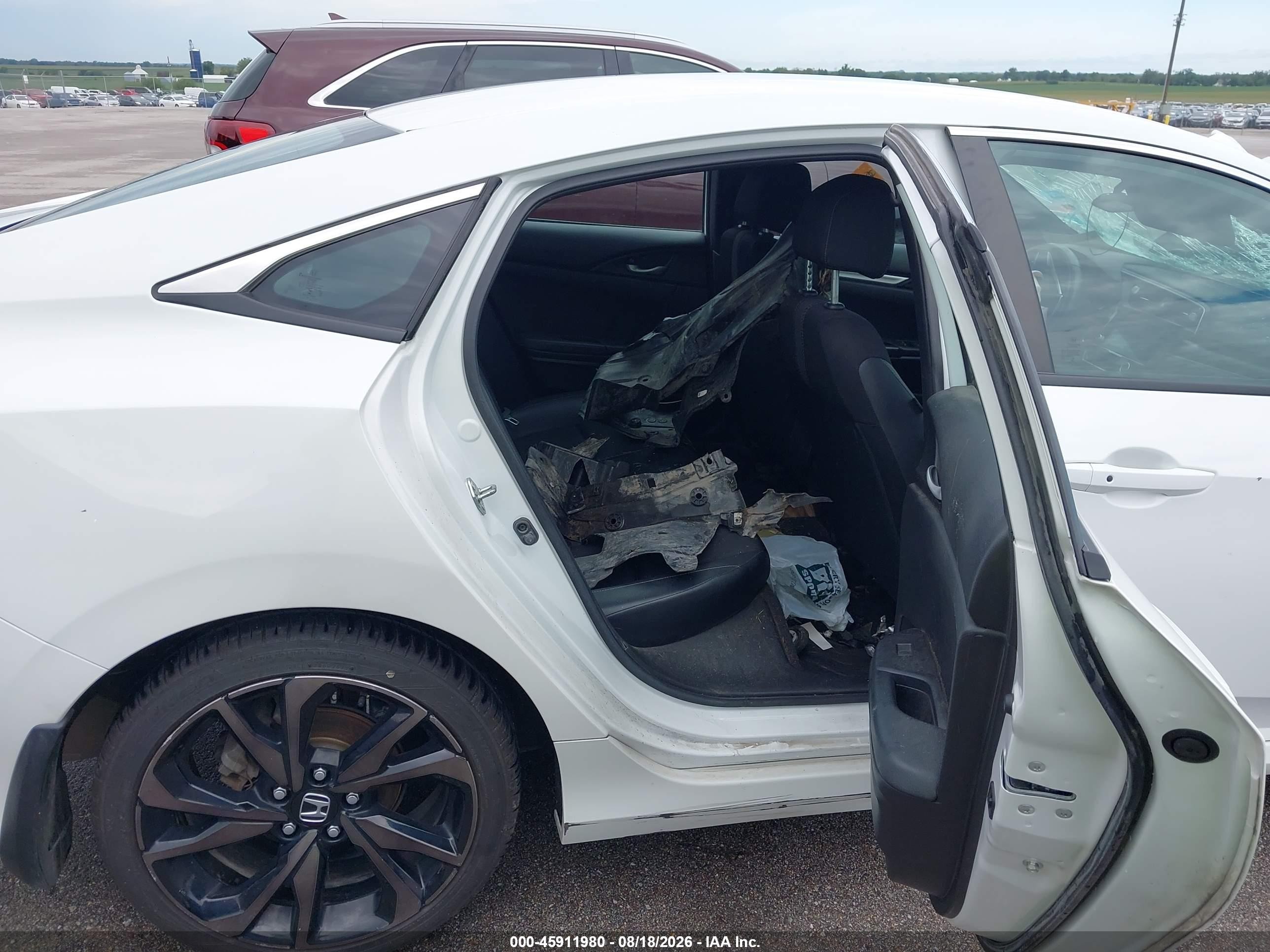 2020 Honda Civic Sport White vin: 2HGFC2F88LH602088