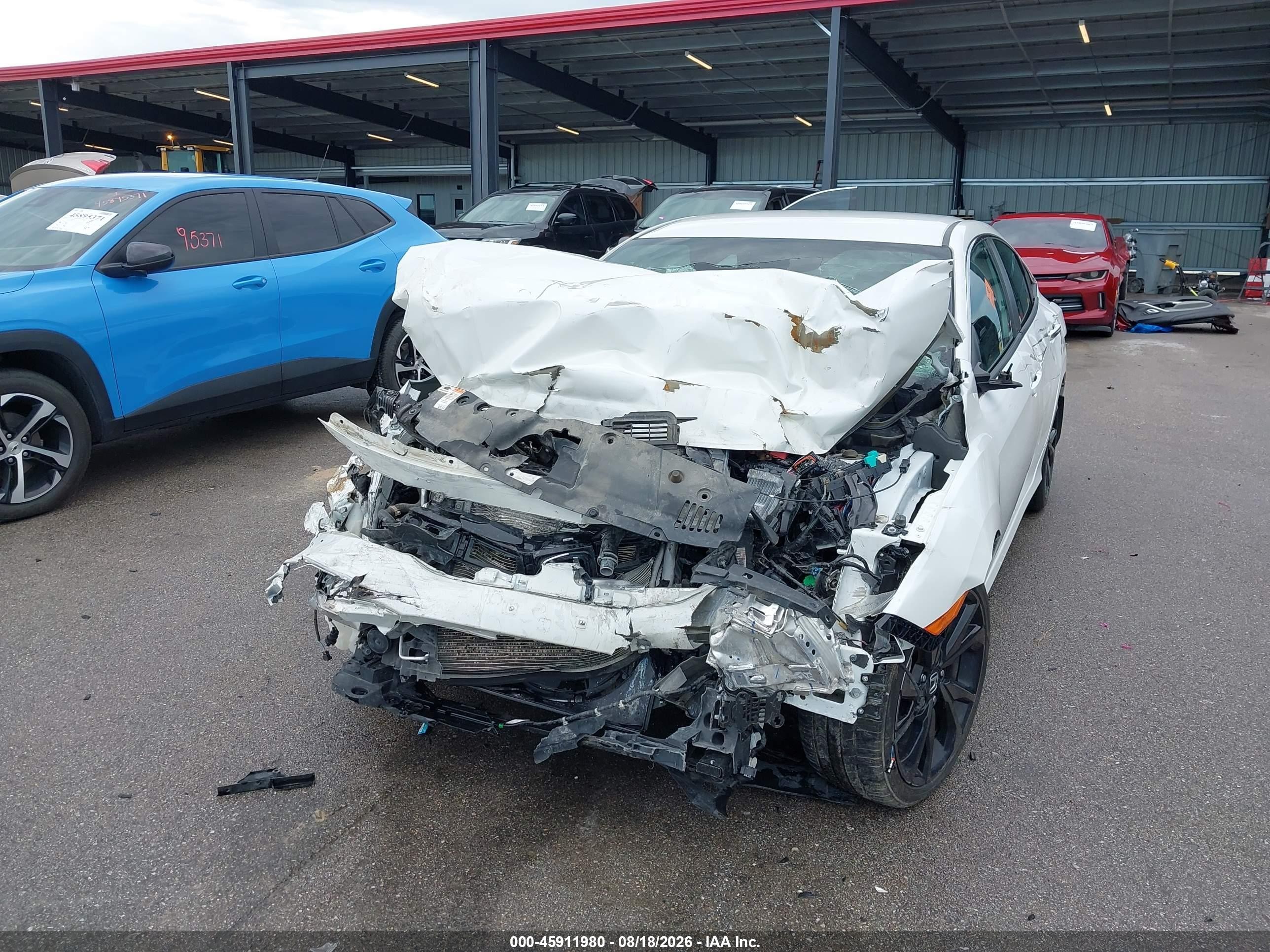 2020 Honda Civic Sport White vin: 2HGFC2F88LH602088