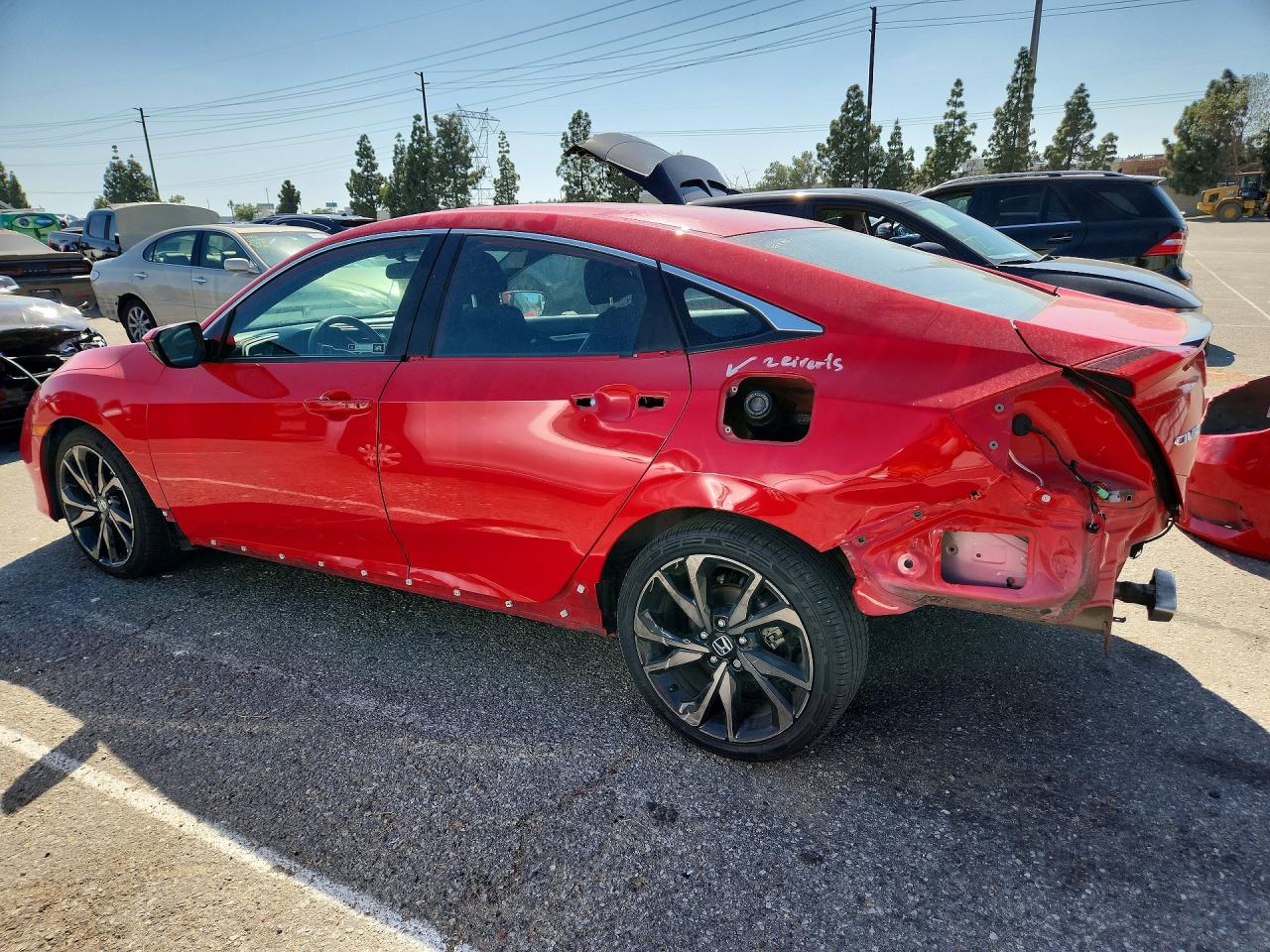 2021 Honda Civic Sport Red vin: 2HGFC2F88MH537549