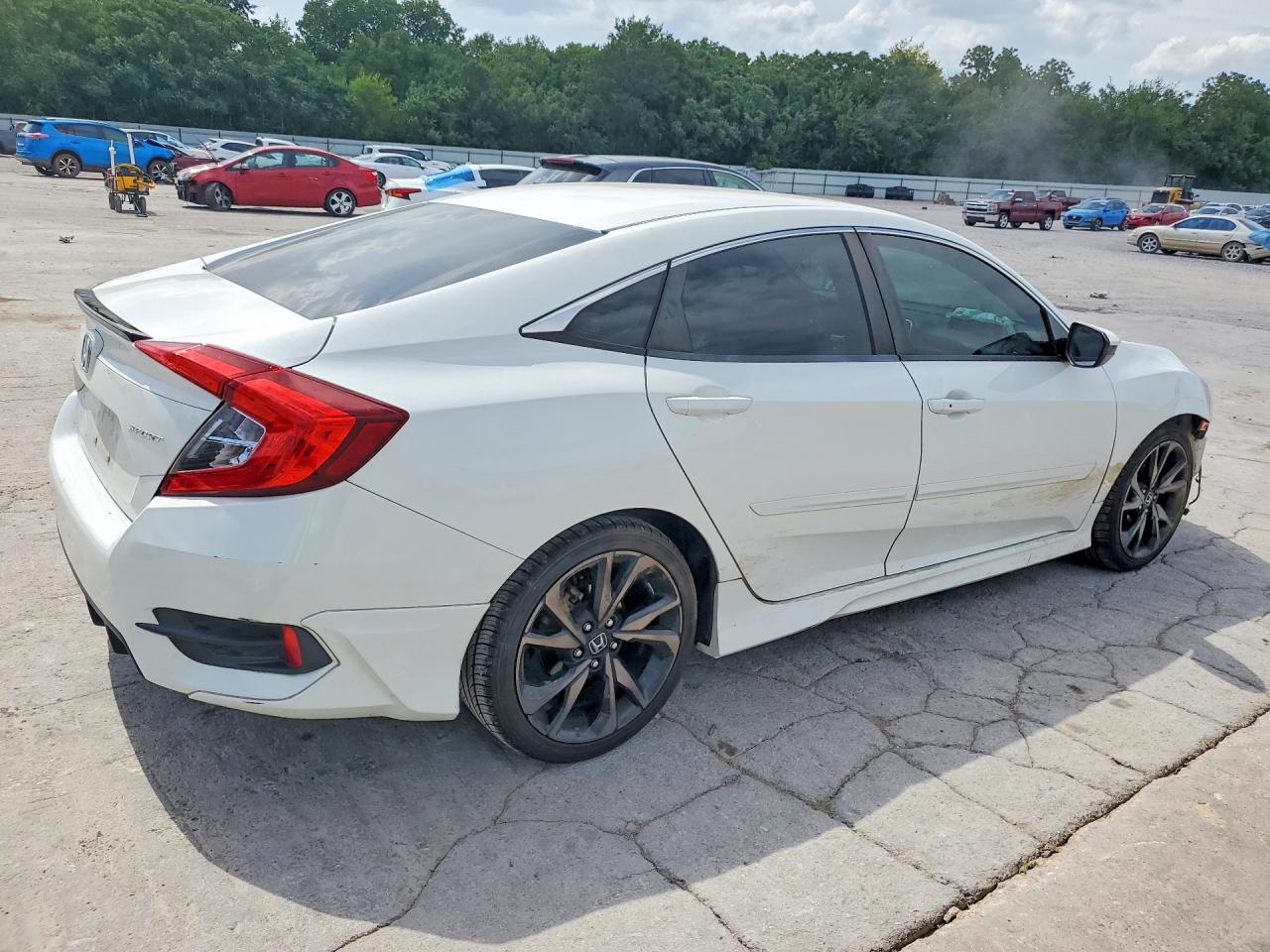 2019 Honda Civic Sport White vin: 2HGFC2F89KH505965