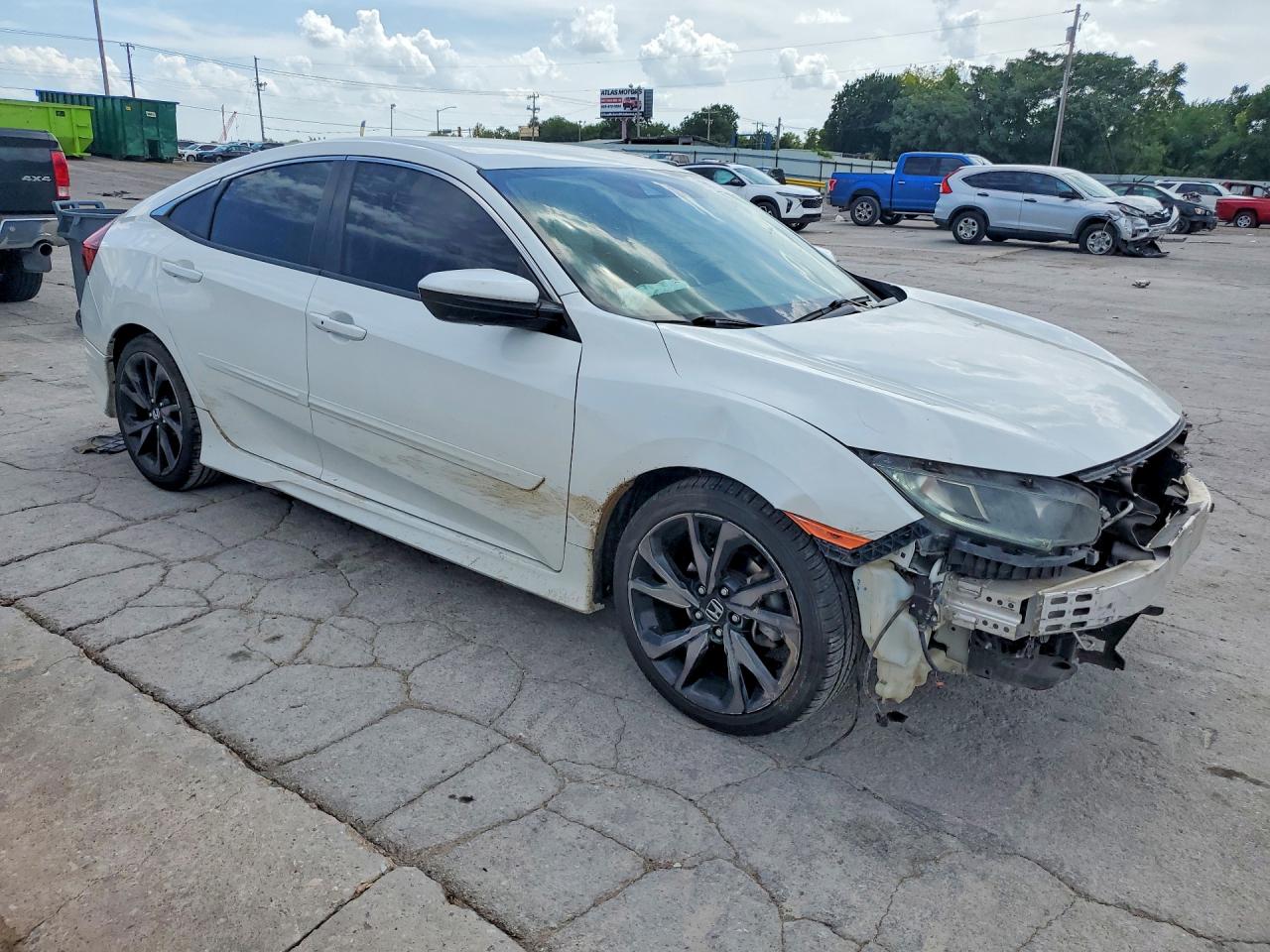 2019 Honda Civic Sport White vin: 2HGFC2F89KH505965