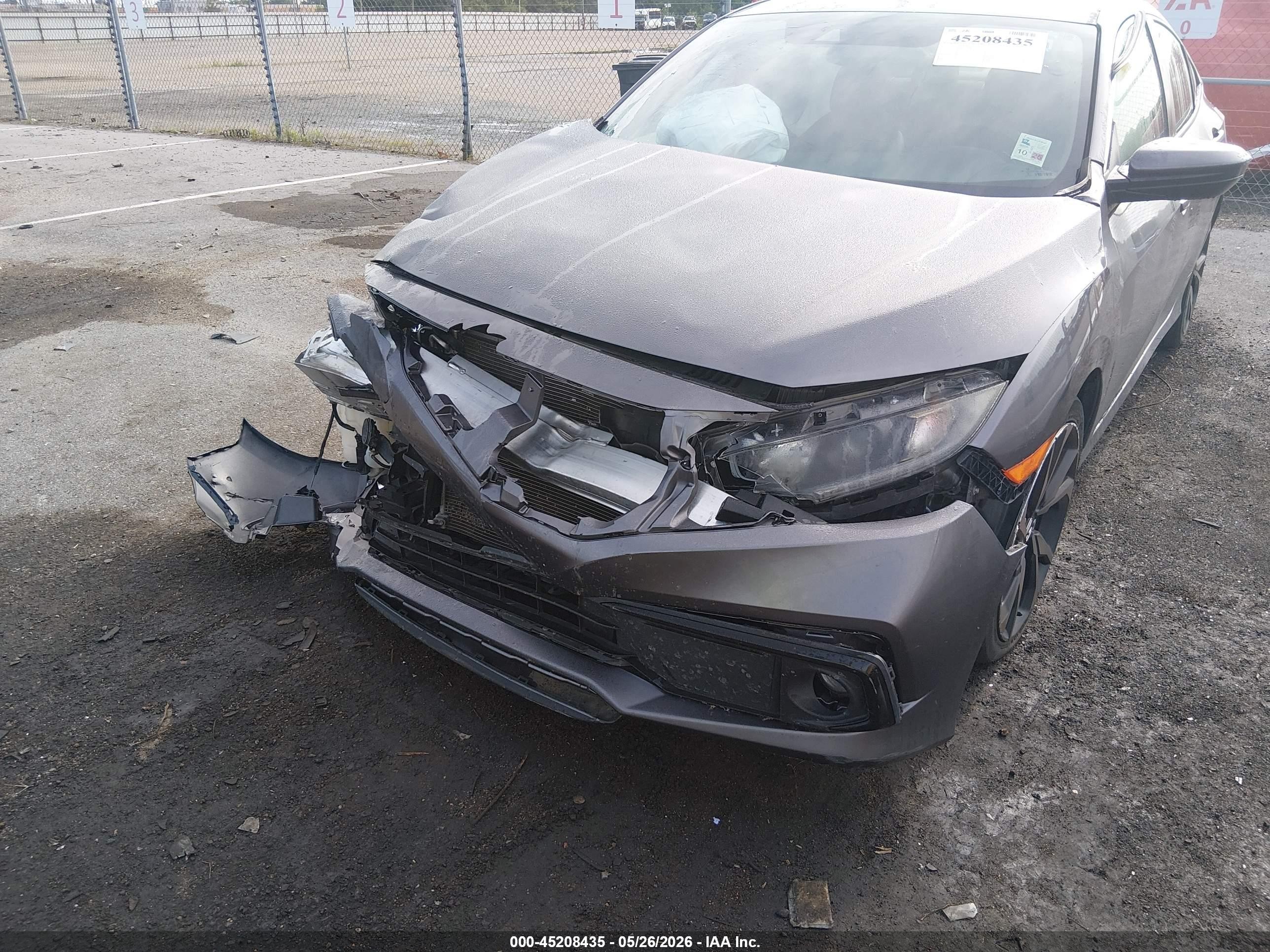 2019 Honda Civic Sport Gray vin: 2HGFC2F89KH537878