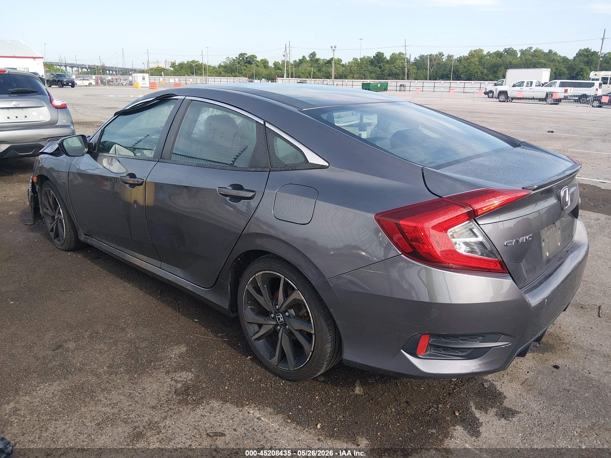2019 Honda Civic Sport Gray vin: 2HGFC2F89KH537878