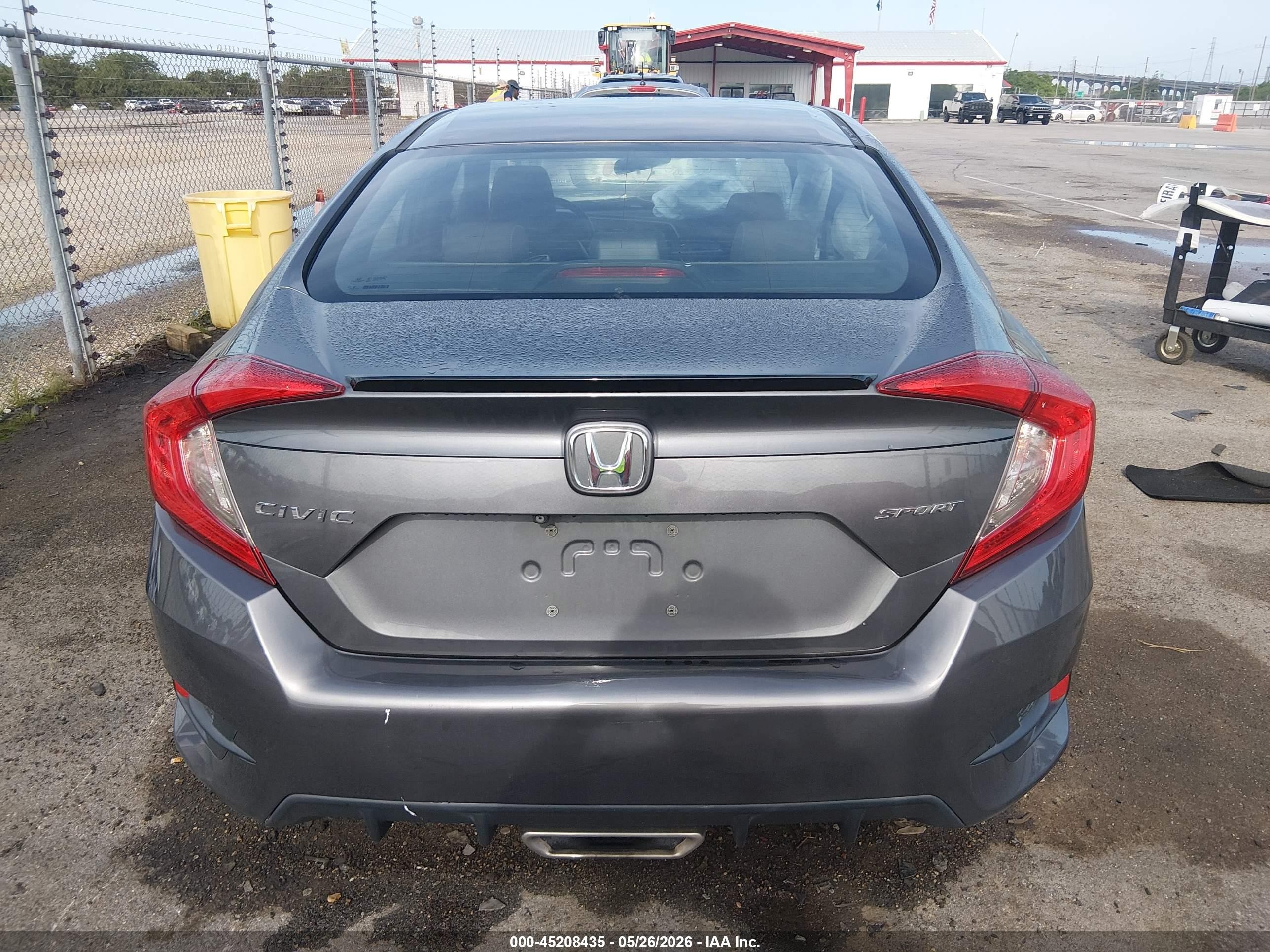 2019 Honda Civic Sport Gray vin: 2HGFC2F89KH537878