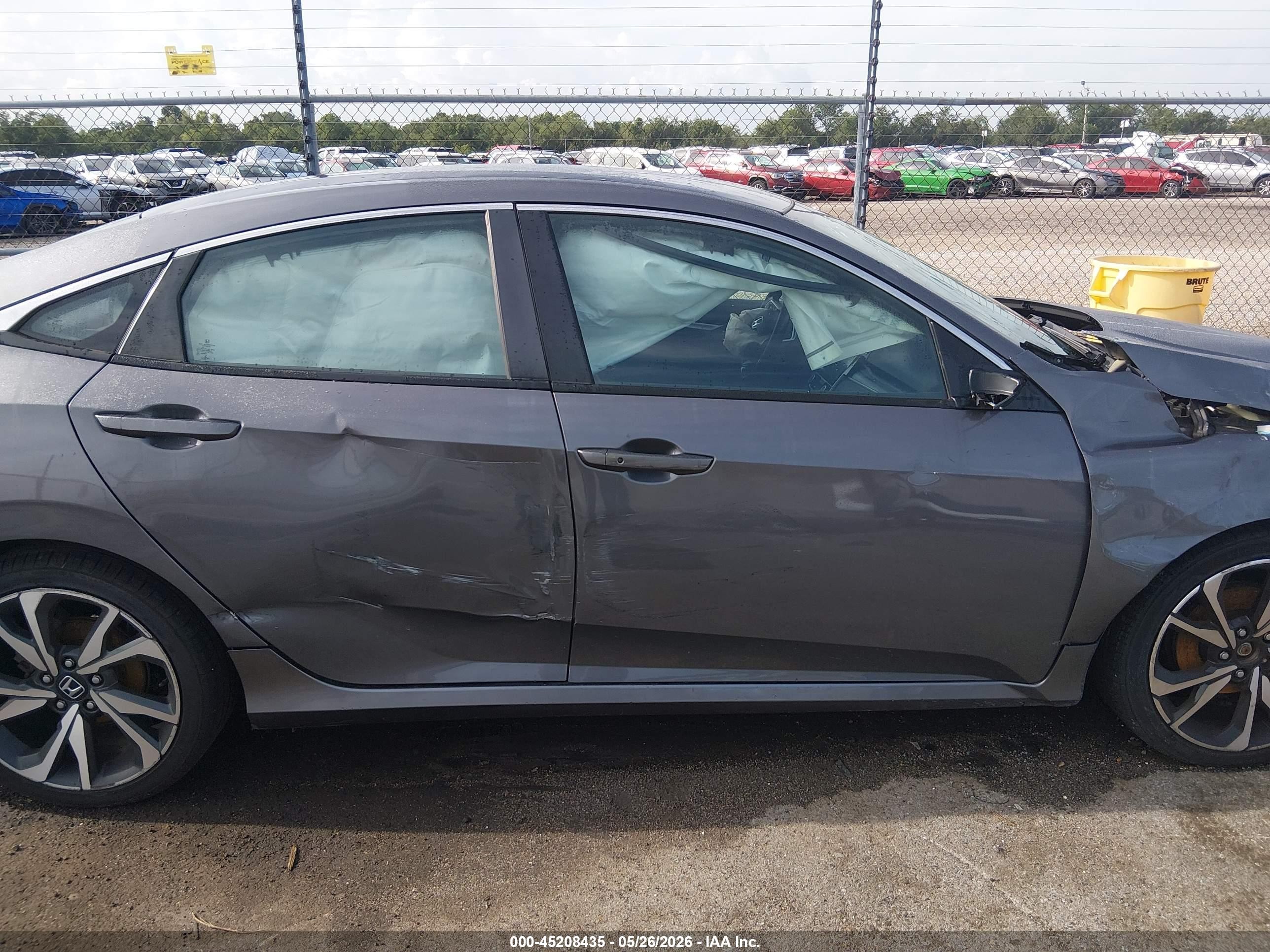 2019 Honda Civic Sport Gray vin: 2HGFC2F89KH537878