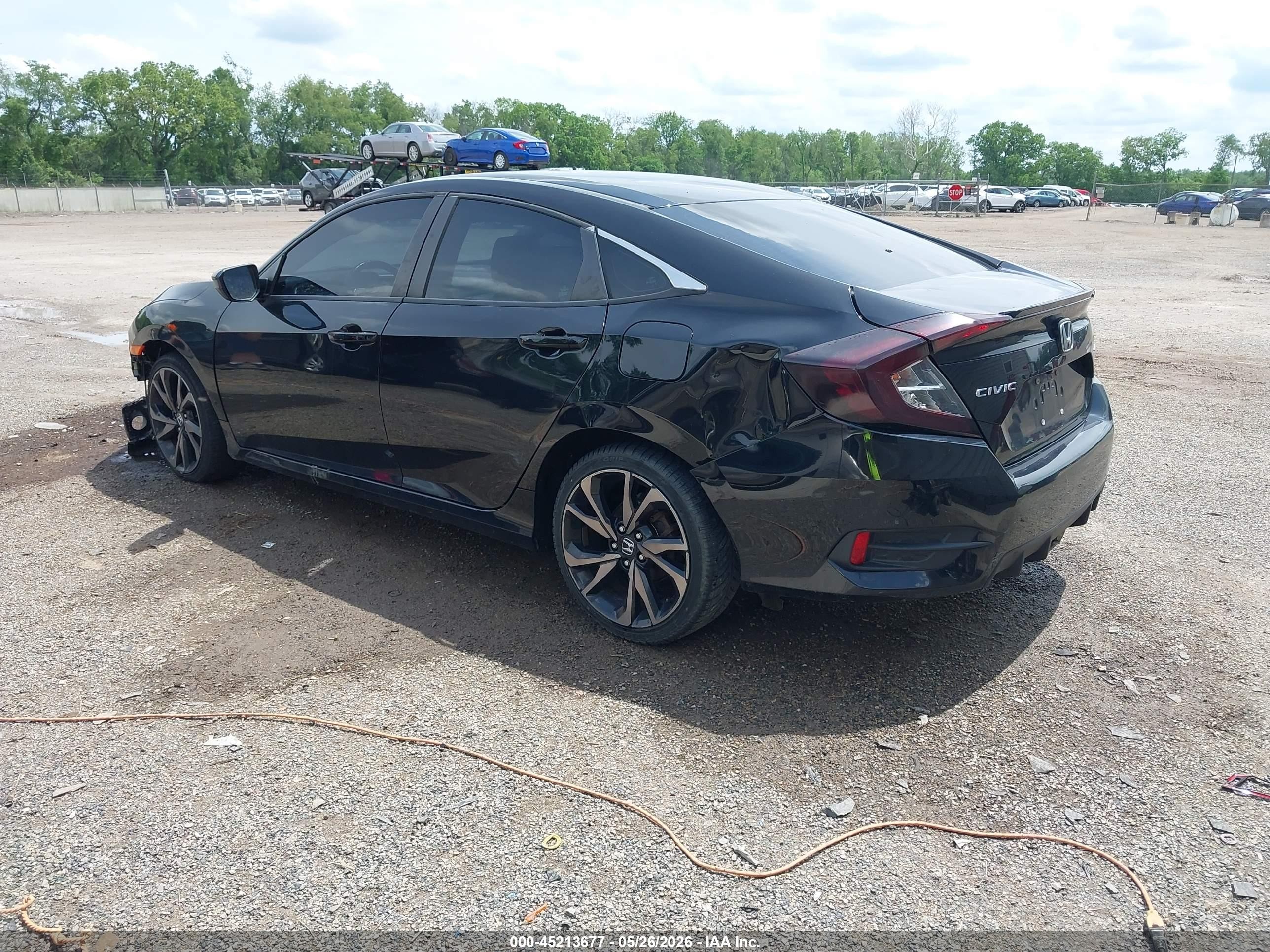 2019 Honda Civic Sport Black vin: 2HGFC2F89KH541123
