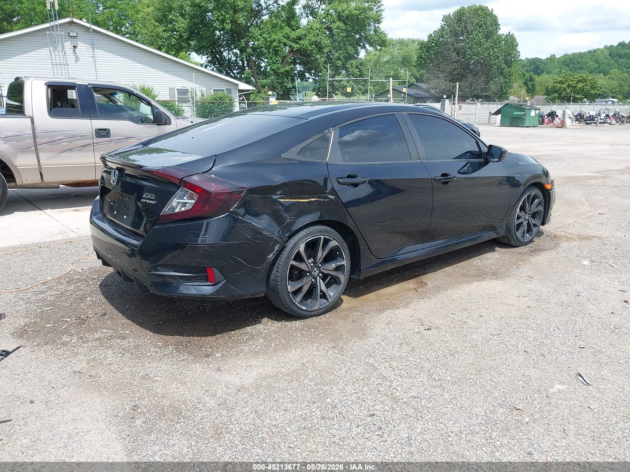 2019 Honda Civic Sport Black vin: 2HGFC2F89KH541123
