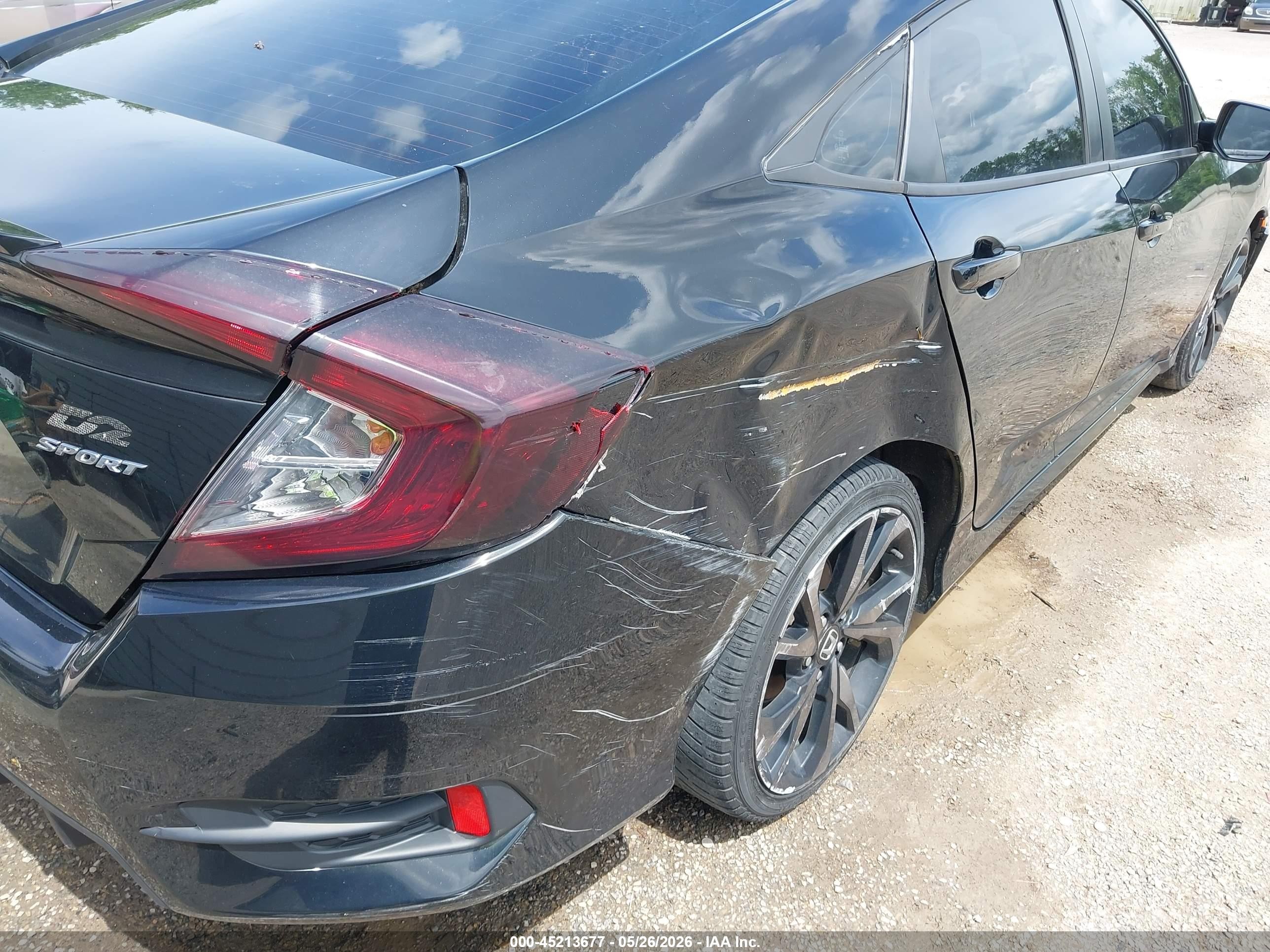 2019 Honda Civic Sport Black vin: 2HGFC2F89KH541123