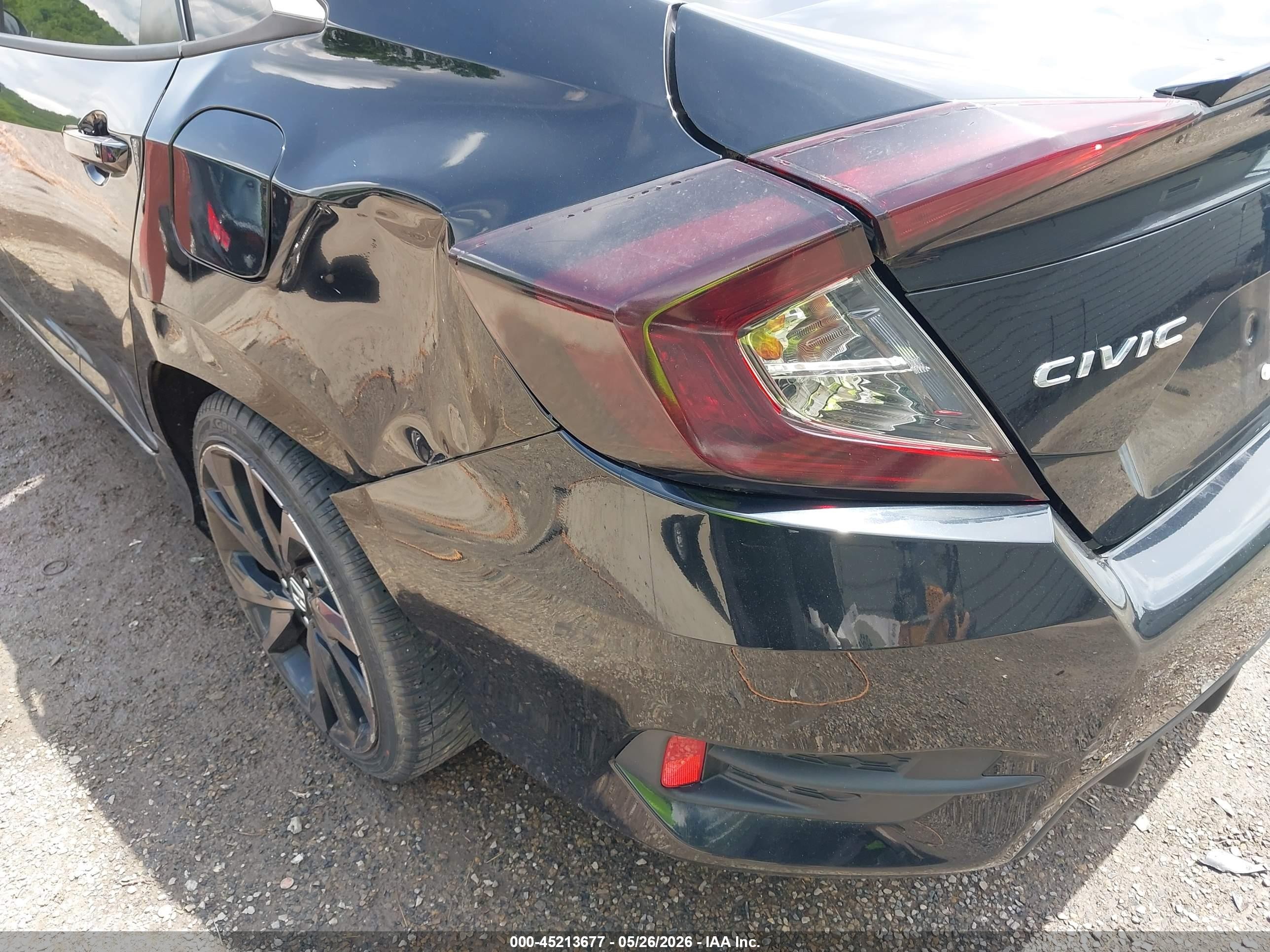 2019 Honda Civic Sport Black vin: 2HGFC2F89KH541123