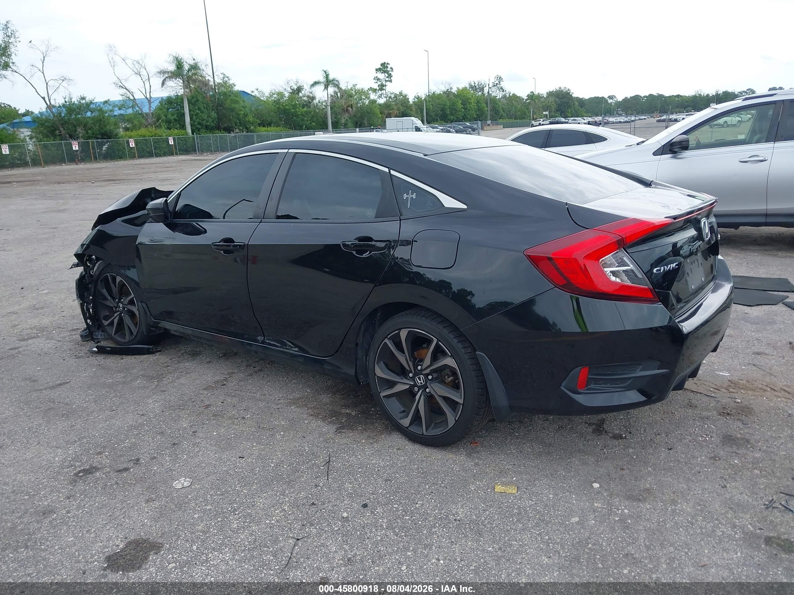 2020 Honda Civic Sport Черный vin: 2HGFC2F89LH523125
