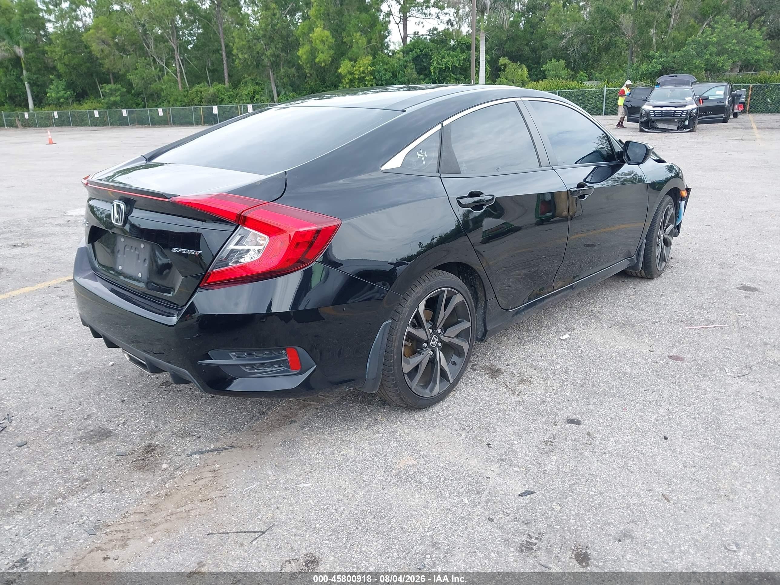 2020 Honda Civic Sport Черный vin: 2HGFC2F89LH523125