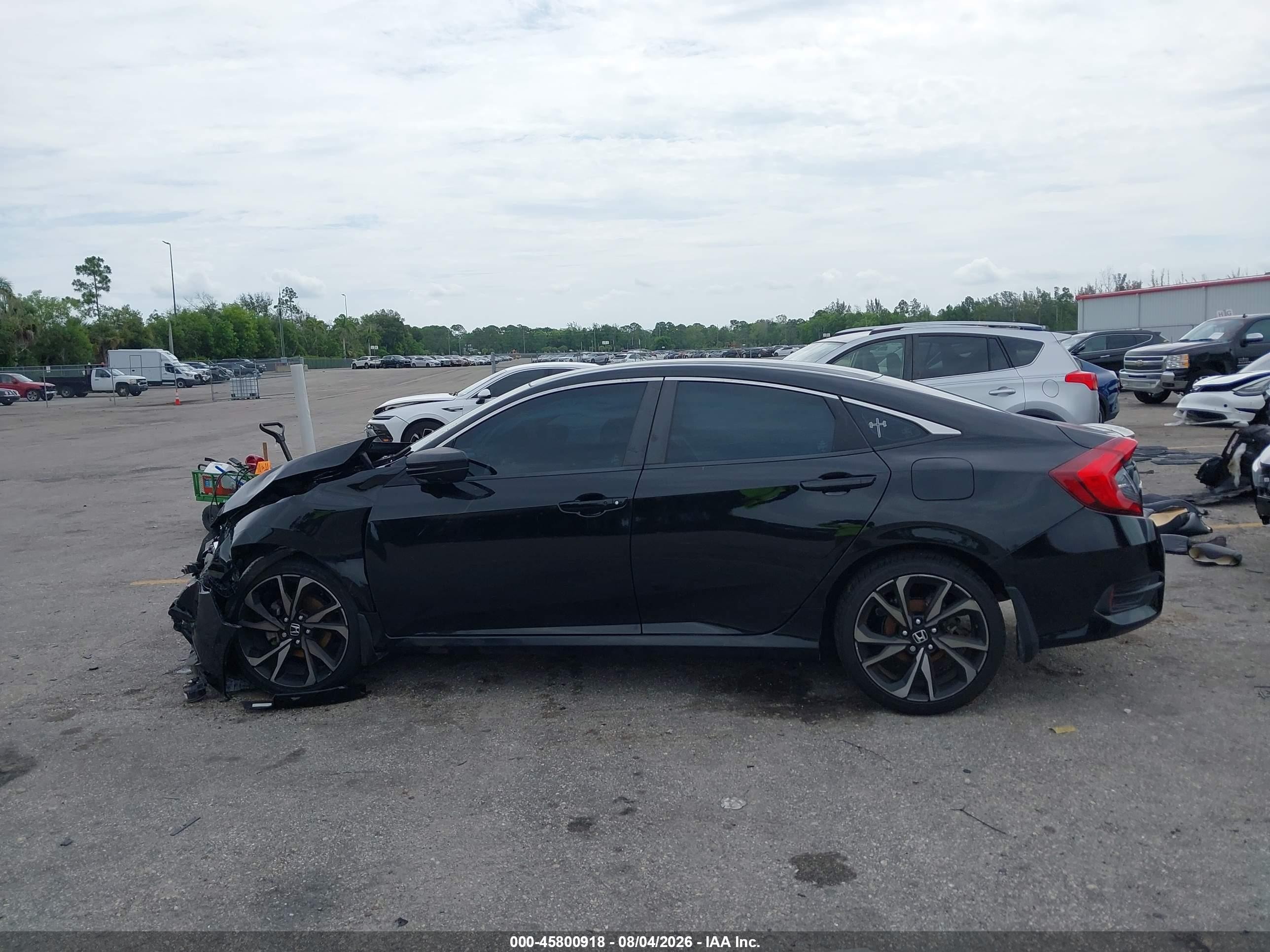 2020 Honda Civic Sport Черный vin: 2HGFC2F89LH523125