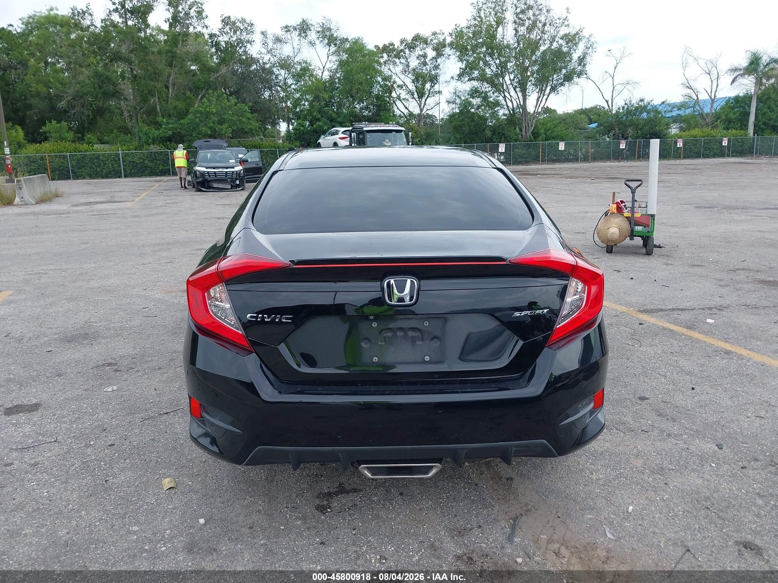 2020 Honda Civic Sport Черный vin: 2HGFC2F89LH523125