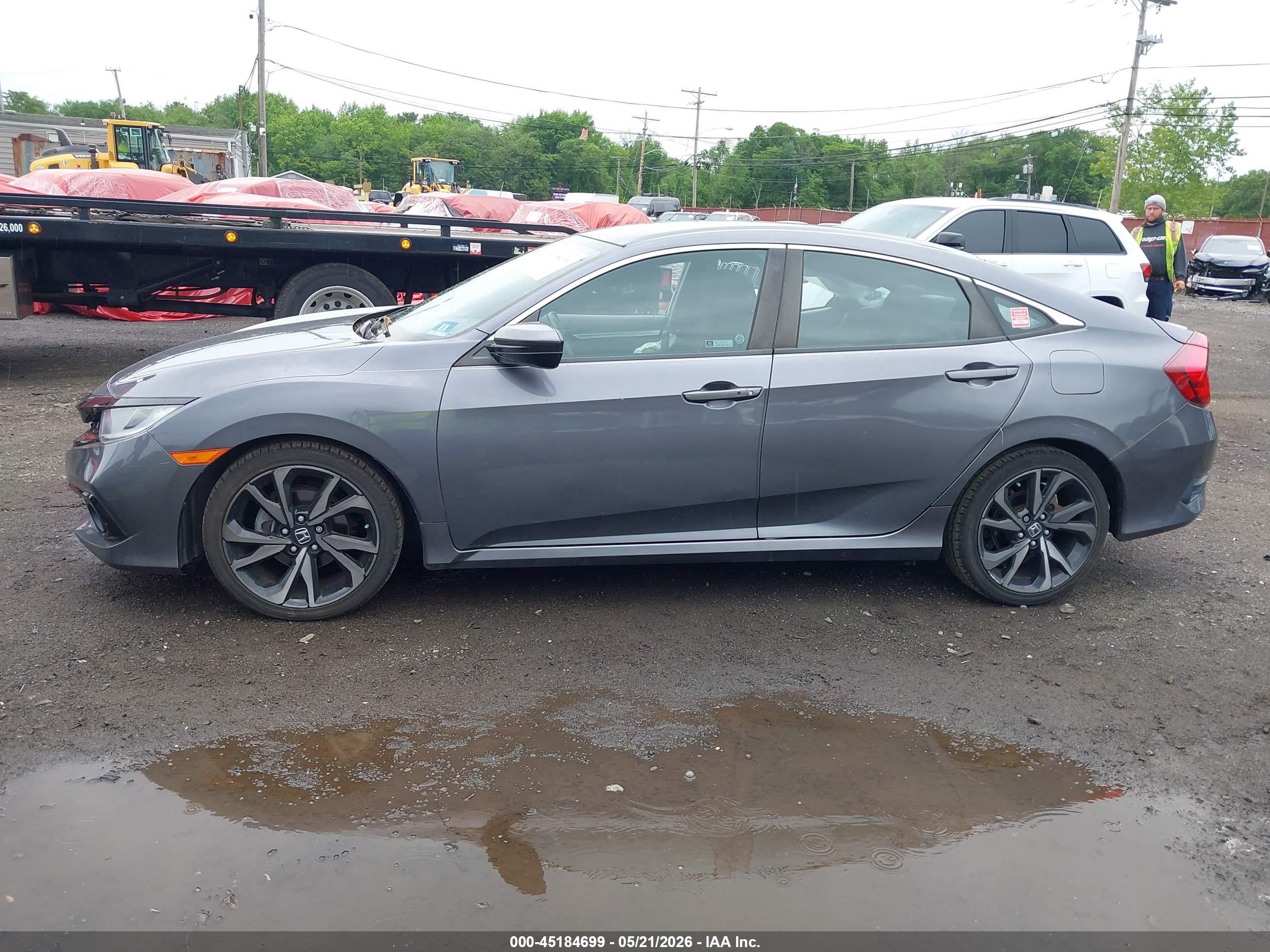 2020 Honda Civic Sport Gray vin: 2HGFC2F89LH541091
