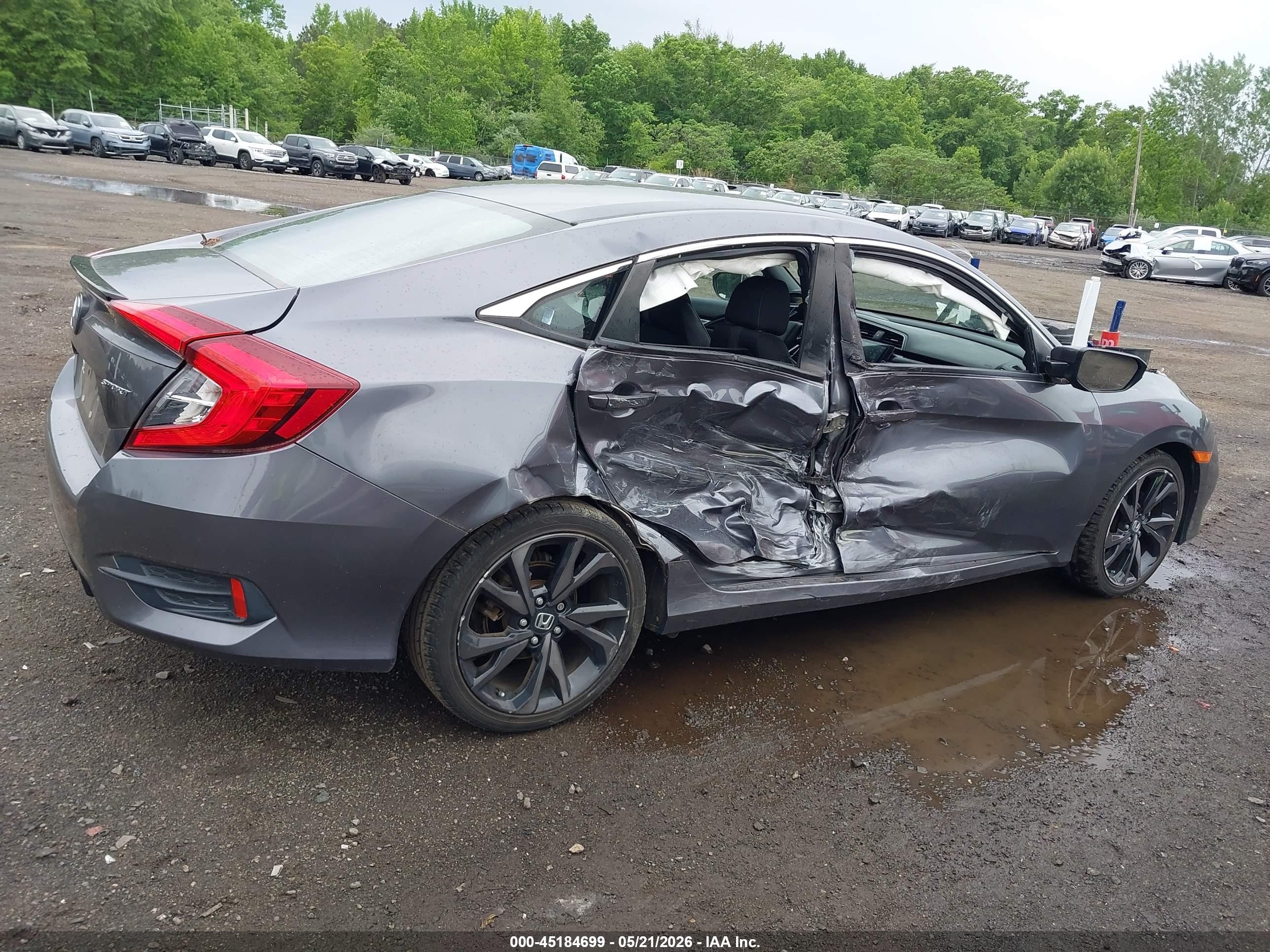 2020 Honda Civic Sport Gray vin: 2HGFC2F89LH541091