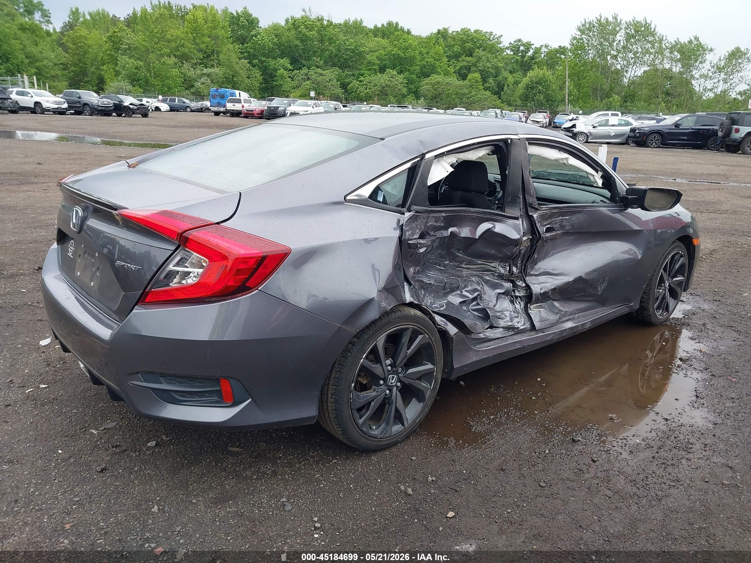 2020 Honda Civic Sport Gray vin: 2HGFC2F89LH541091