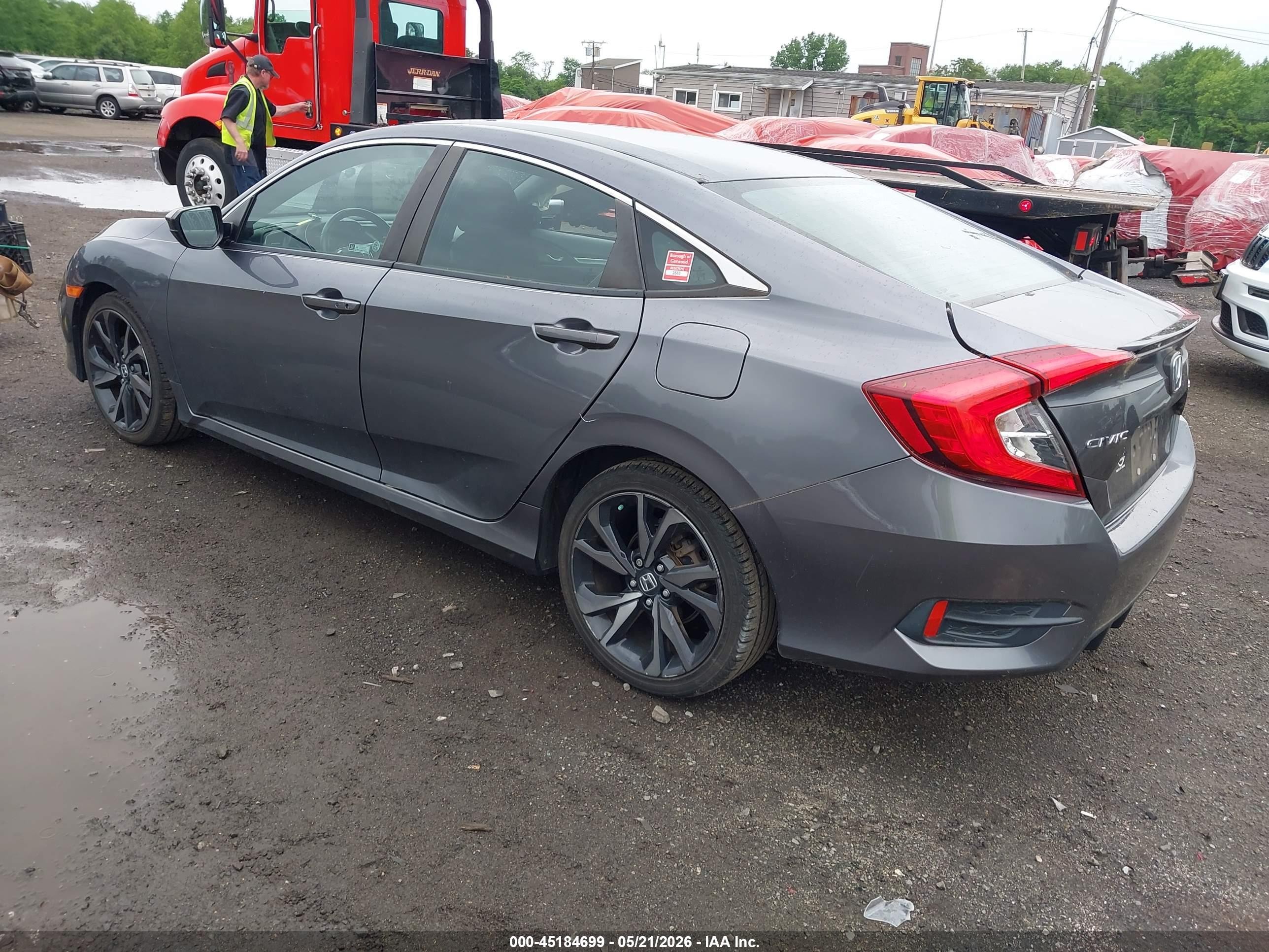 2020 Honda Civic Sport Gray vin: 2HGFC2F89LH541091